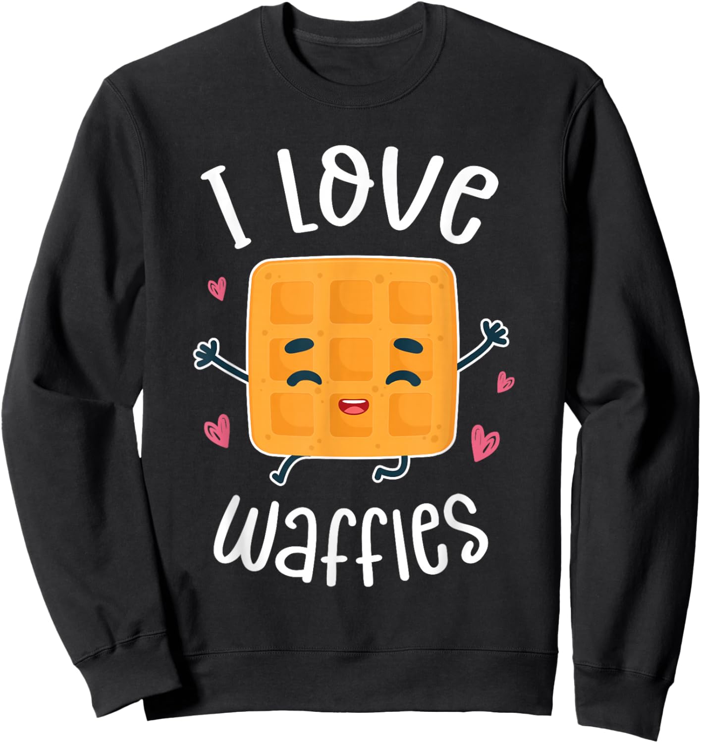 I Love Waffles Sweatshirt - Sweatshirt | Black