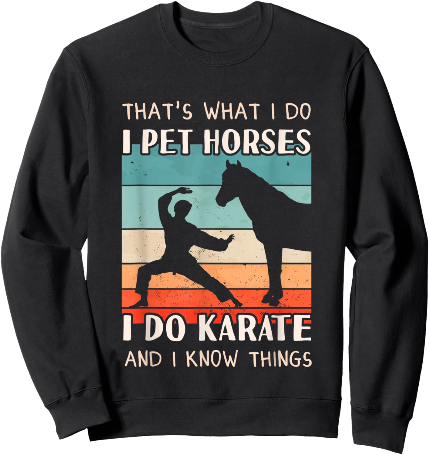 Karate Outfit - Horse Breeder Design Men Karate Sweatshirt - Sweatshirt | Black
