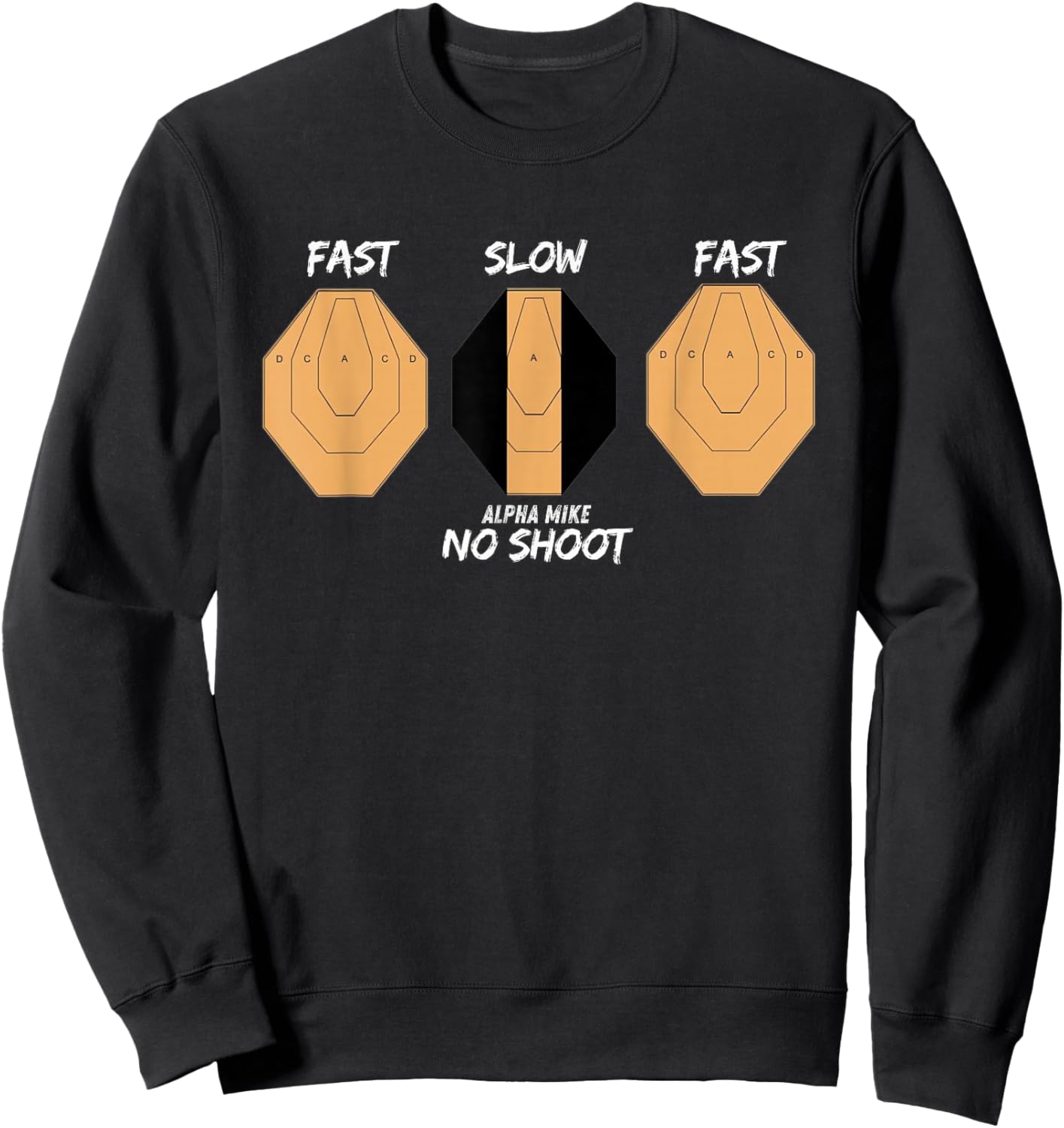 IPSC USPSA Three Target Alpha Mike No Shoot Competiton Sweatshirt - Sweatshirt | Black