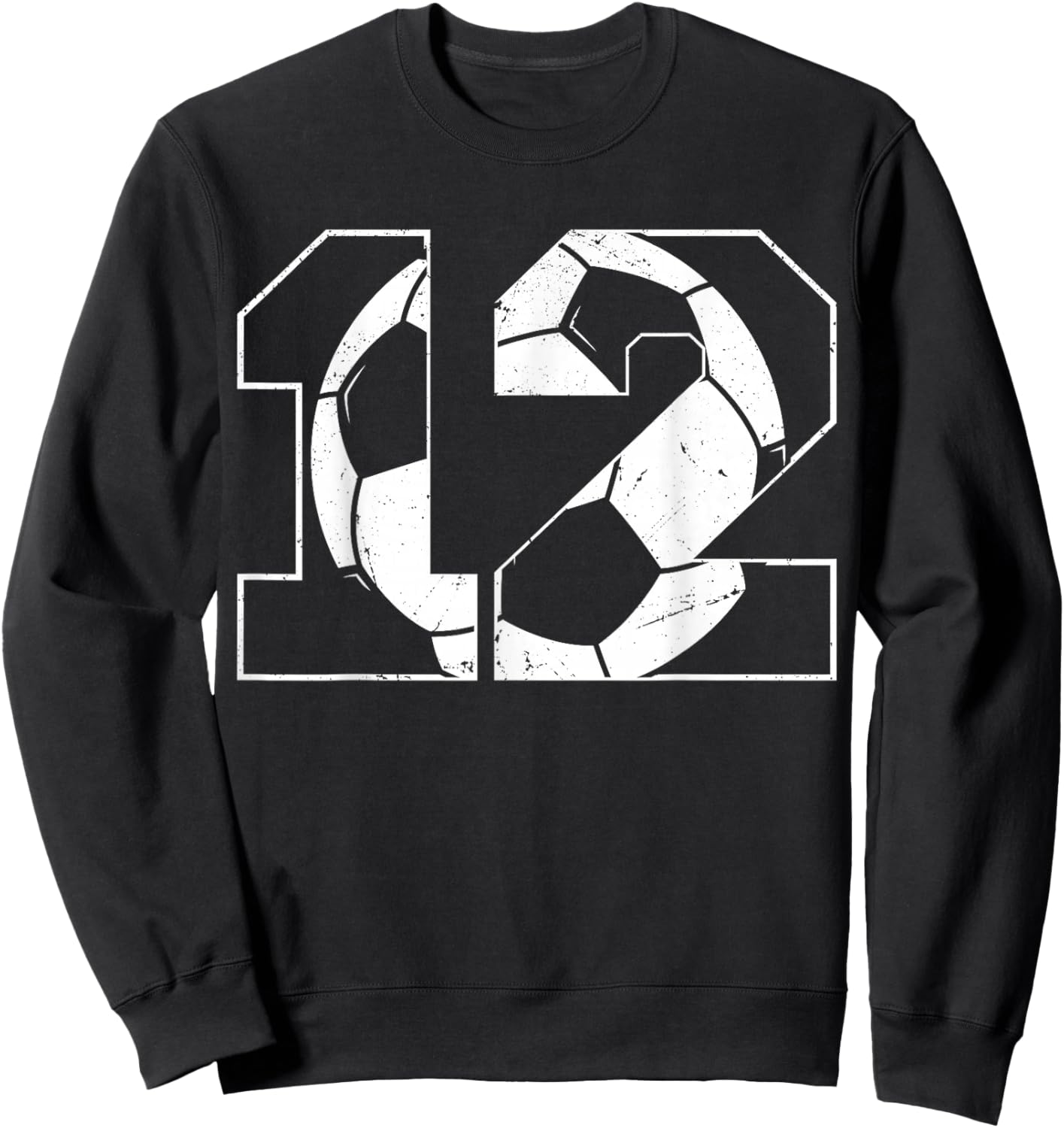 12th Birthday Boy Soccer Player Football 12 Years Old Sweatshirt - Sweatshirt | Black