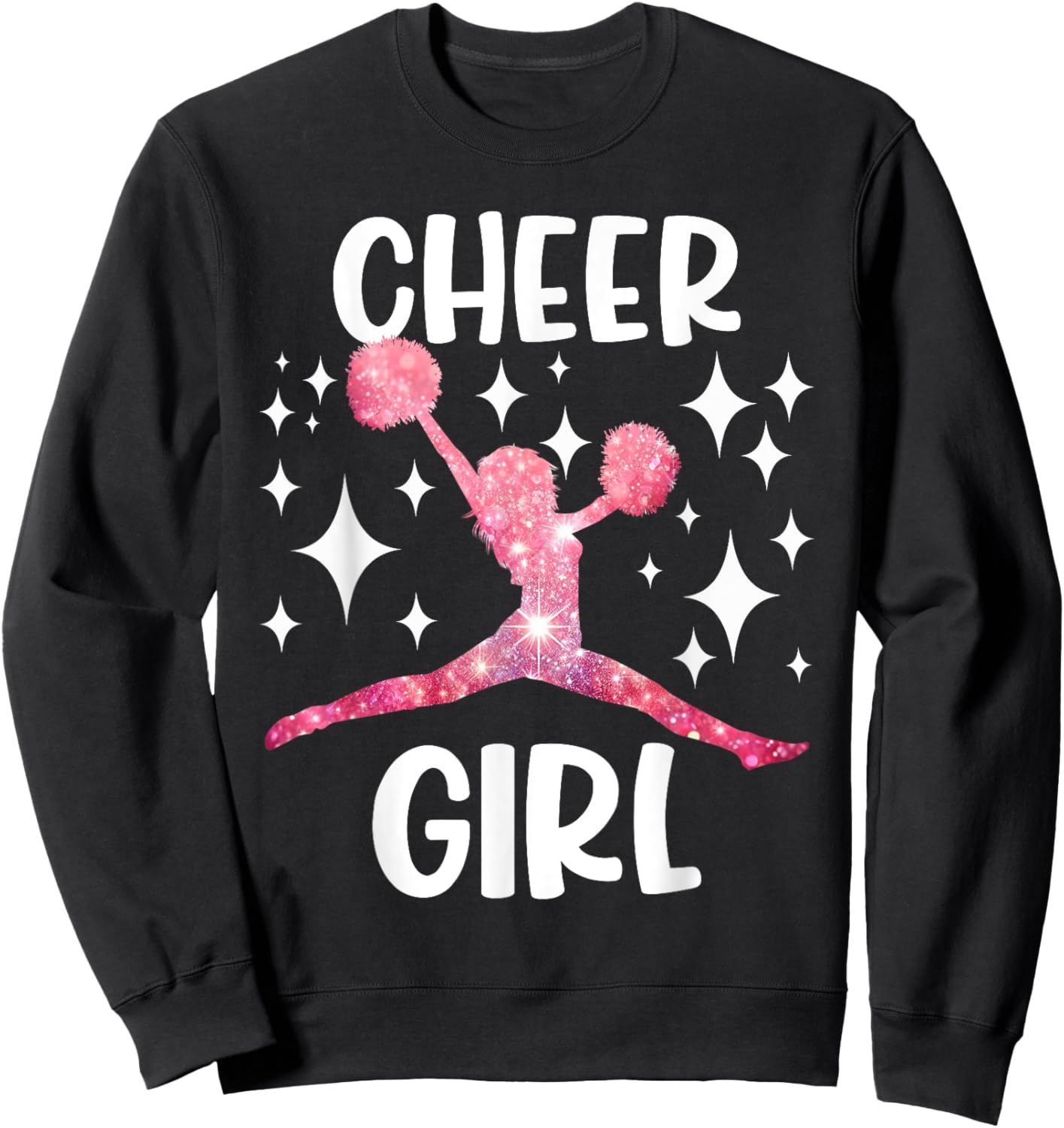 Funny Cheer Girl Cheerleader Cheerleading Cheering Squad Sweatshirt - Sweatshirt | Black