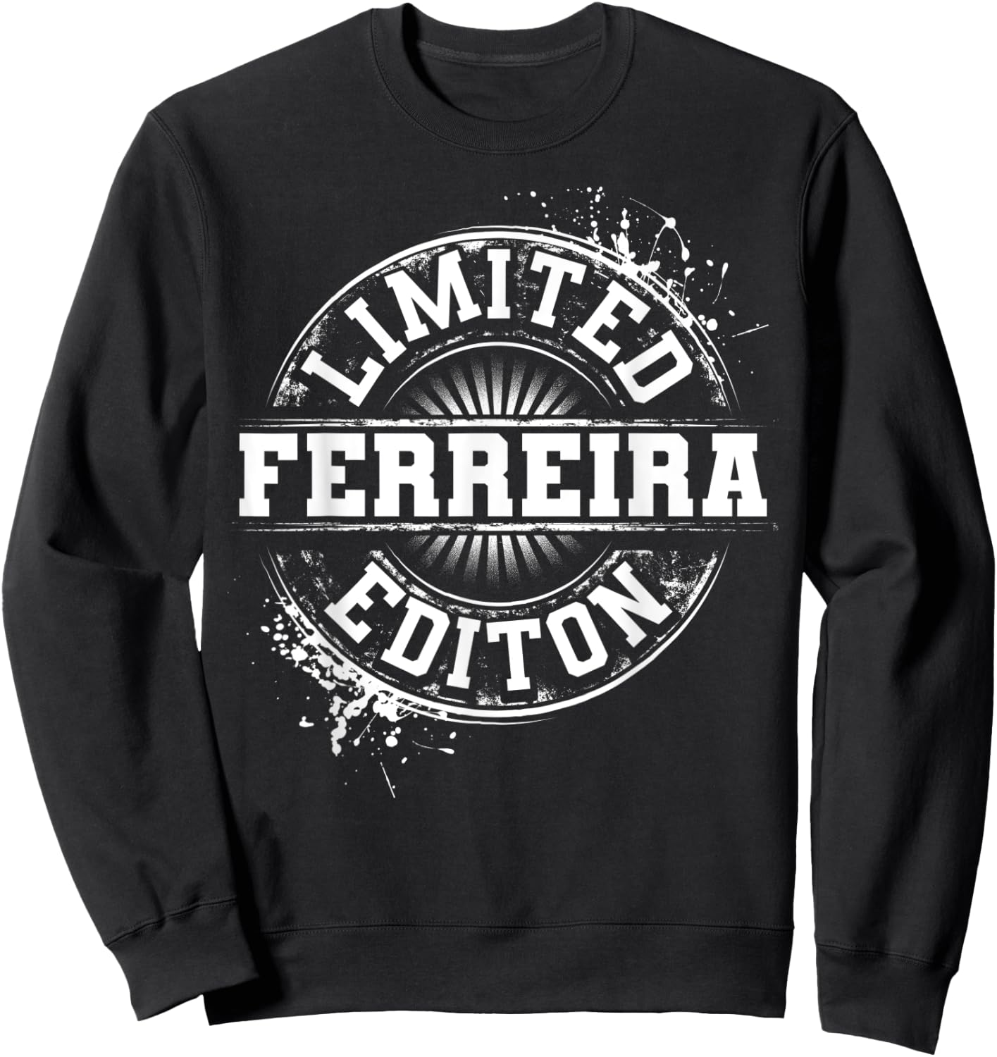 FERREIRA Funny Surname Family Tree Birthday Reunion Gift Sweatshirt - Sweatshirt | Black