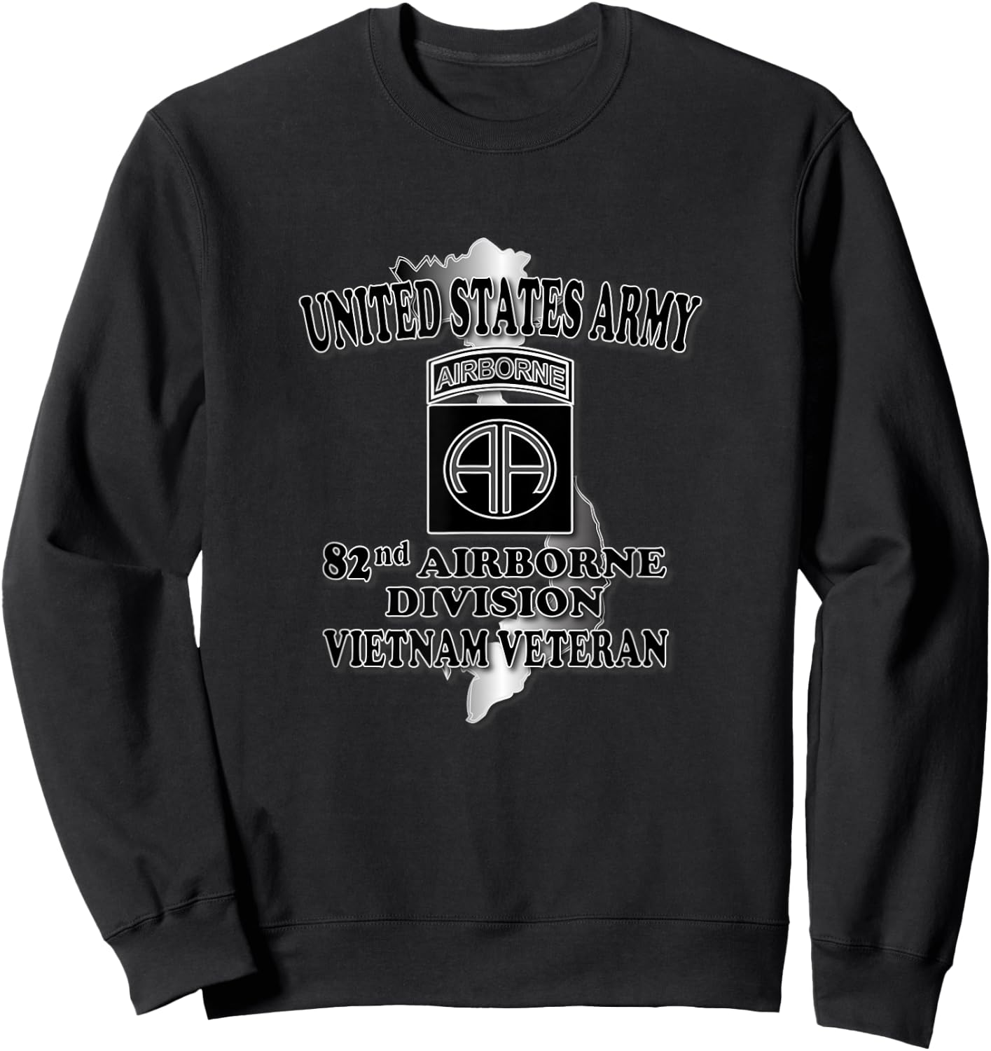 82nd Airborne Division- Vietnam Veteran Sweatshirt - Sweatshirt | Black