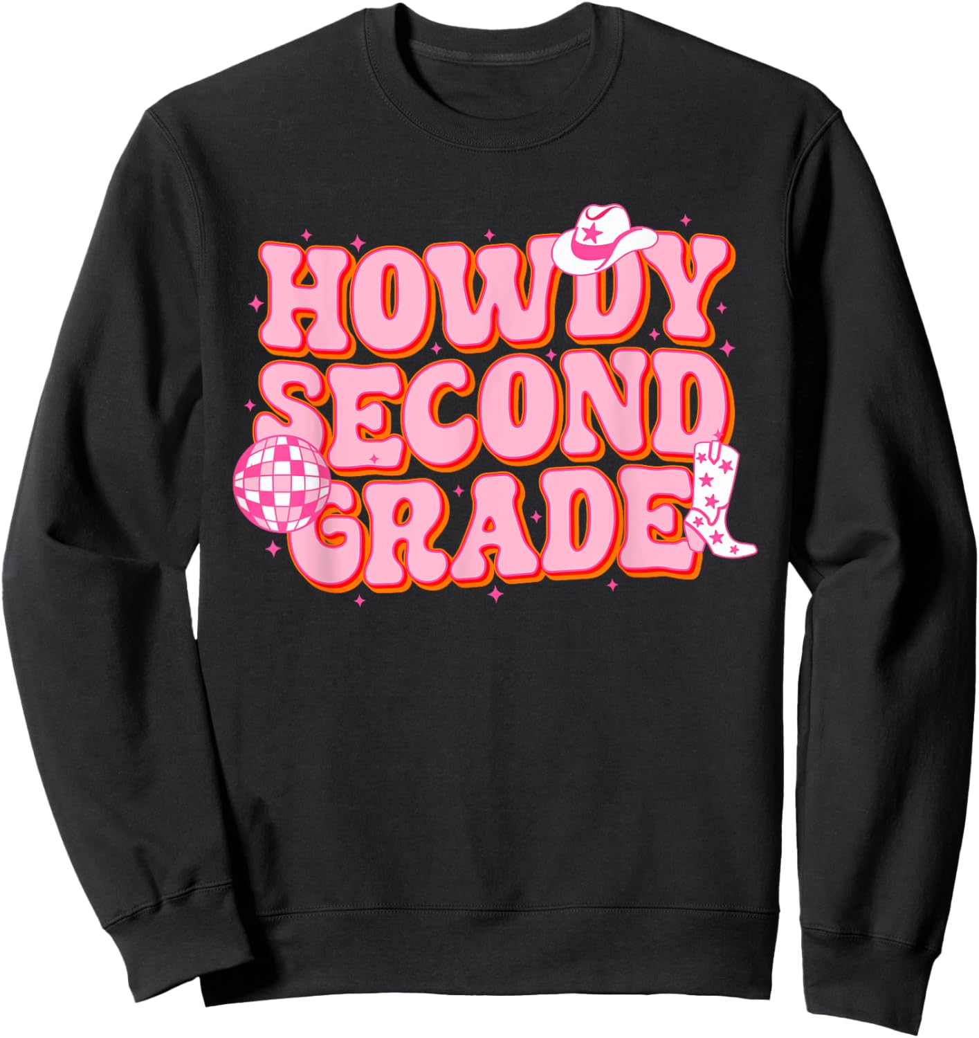 Howdy Second Grade Cowgirl Teacher 2nd Grade Back To School Sweatshirt - Sweatshirt | Black