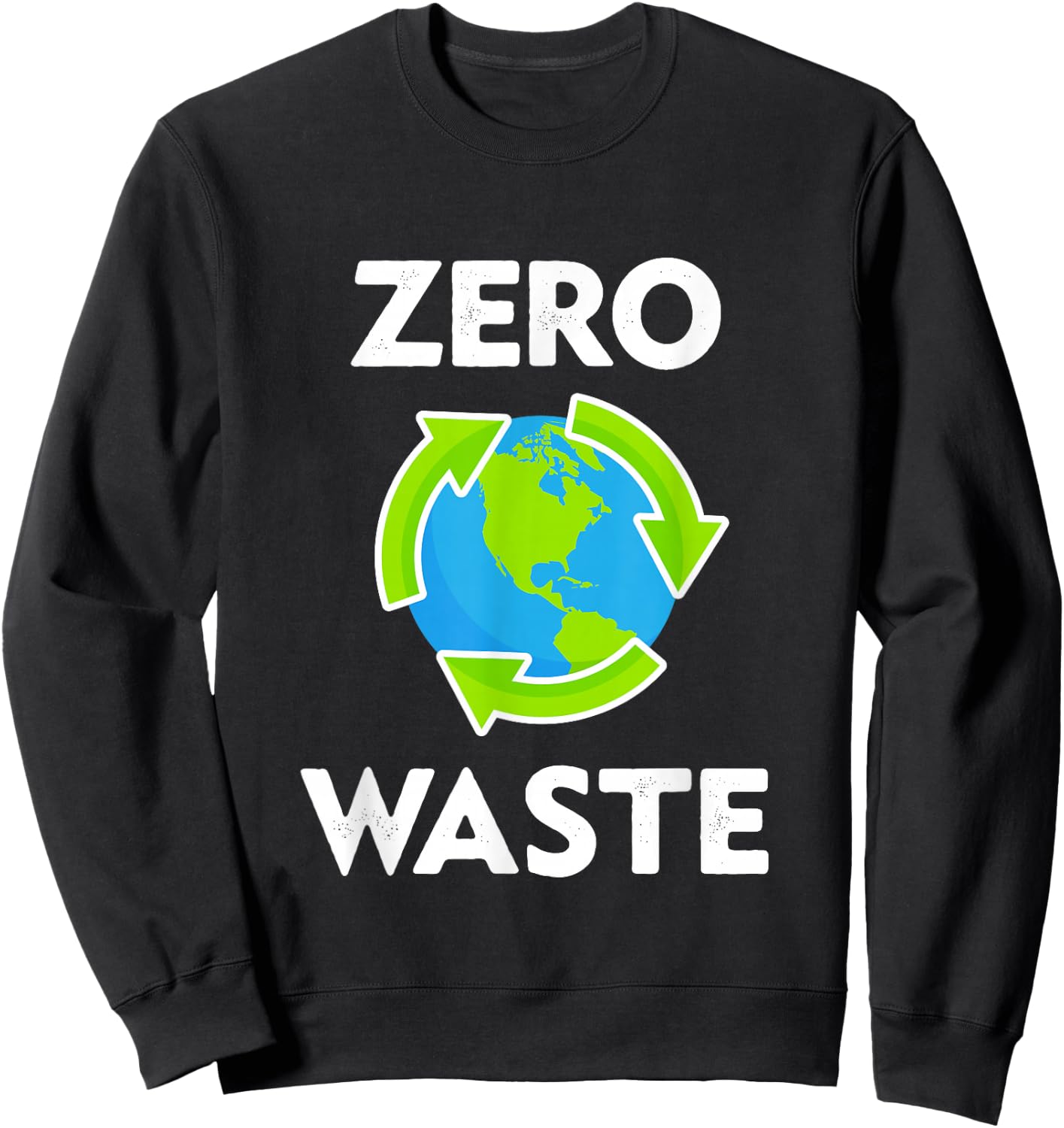 Zero Waste Earth Day Environmental Teacher Gift Anti Plastic Sweatshirt - Sweatshirt | Black