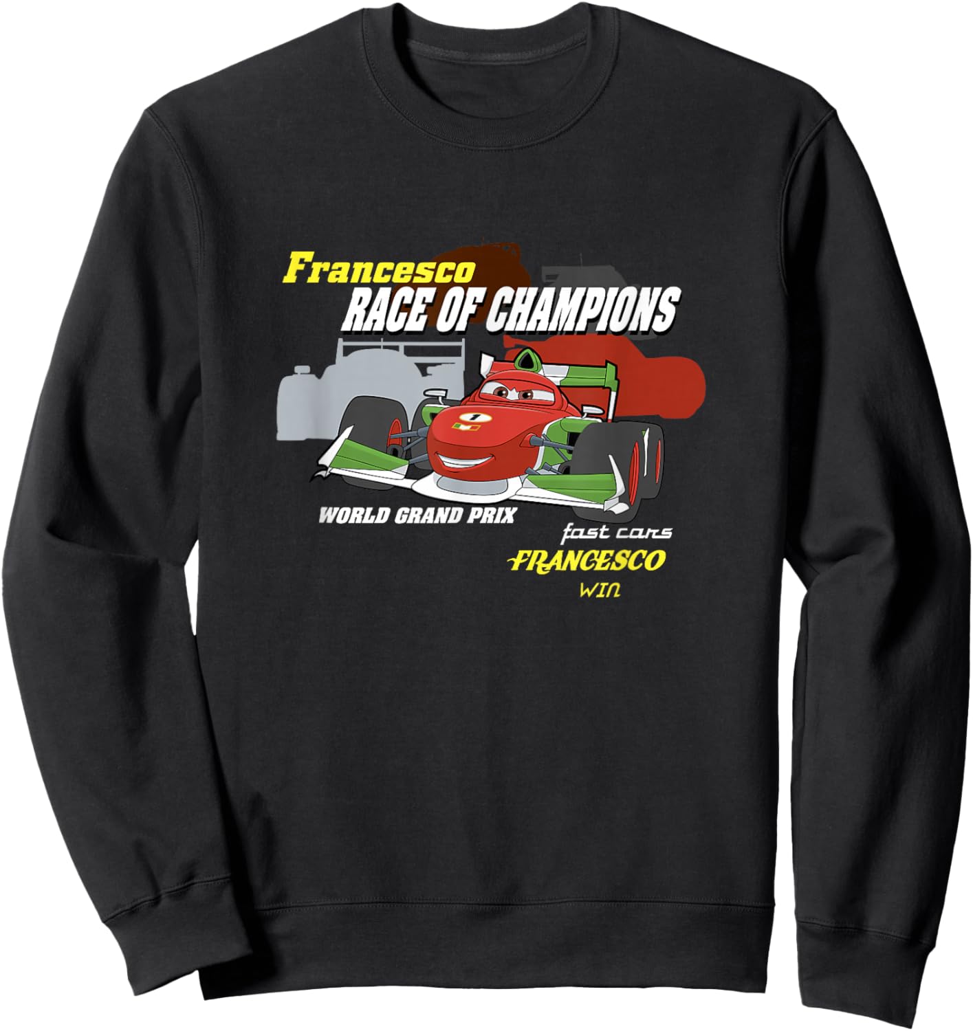 Disney Pixar Cars 2 Francesco Bernoulli Race Of Champions Sweatshirt - Sweatshirt | Black