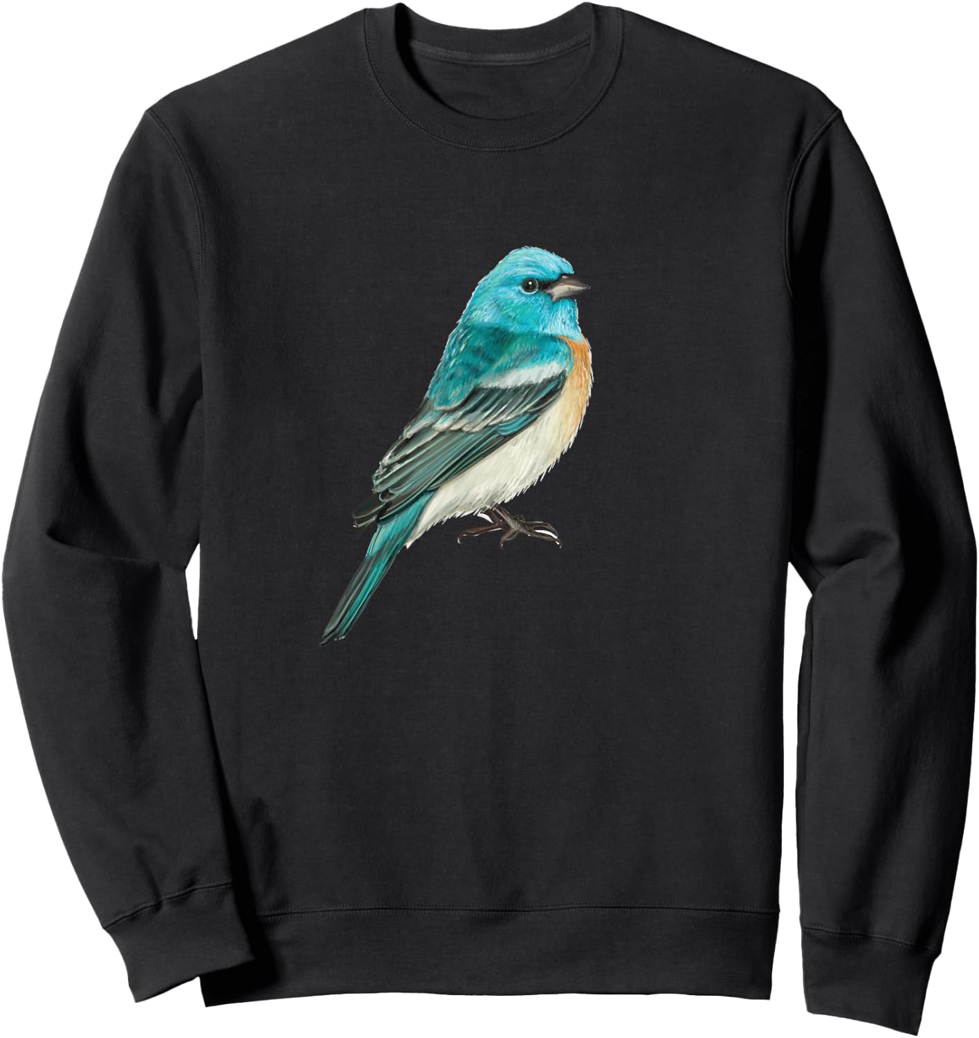 Lazuli Bunting Bird graphic Sweatshirt - Sweatshirt | Black
