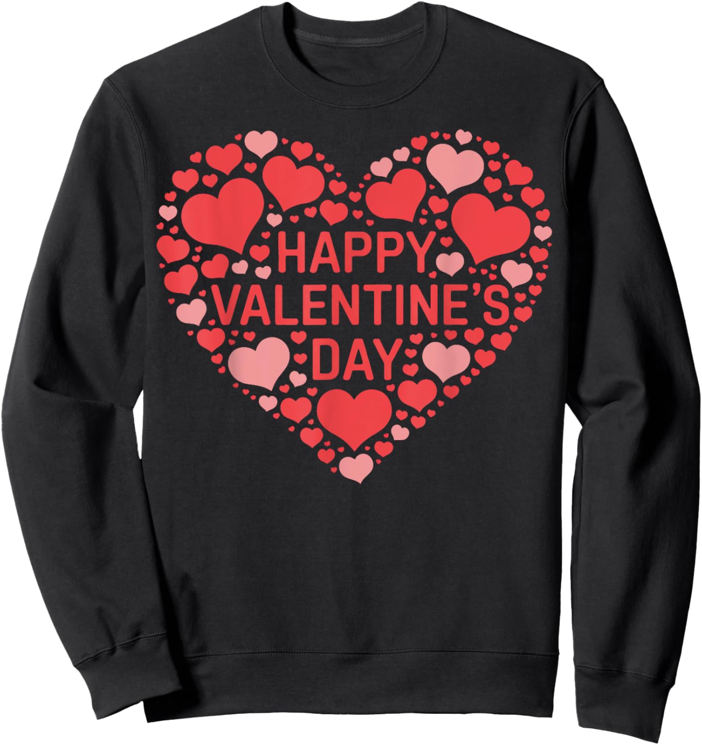 Happy Valentine's Day Heart Valentines Day Men Sweatshirt - Sweatshirt | Black
