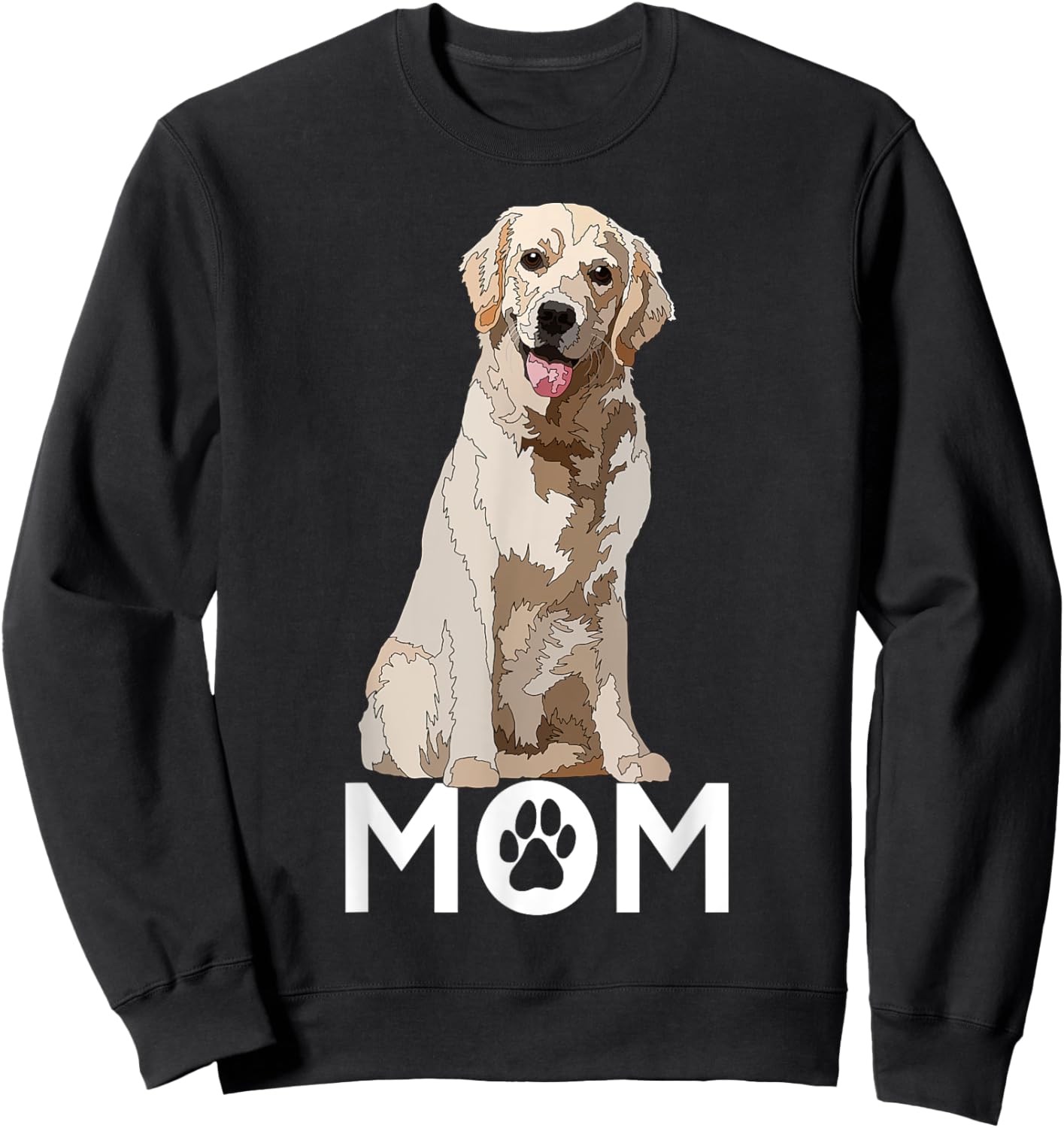 Golden Lab Mom Yellow Labrador Retriever Mother Dog Mama Sweatshirt - Sweatshirt | Black