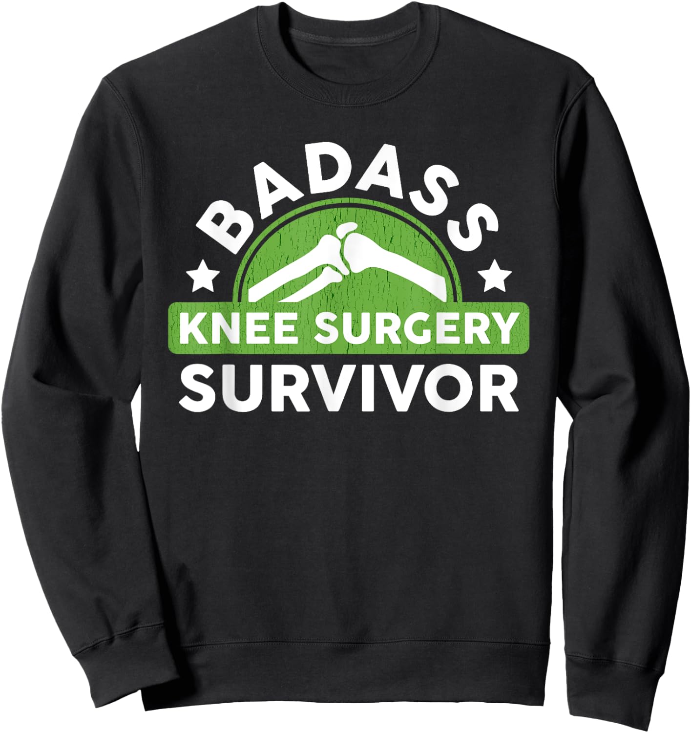 Funny Knee Replacement Titanium Bionic Surgery Get Well Gift Sweatshirt - Sweatshirt | Black
