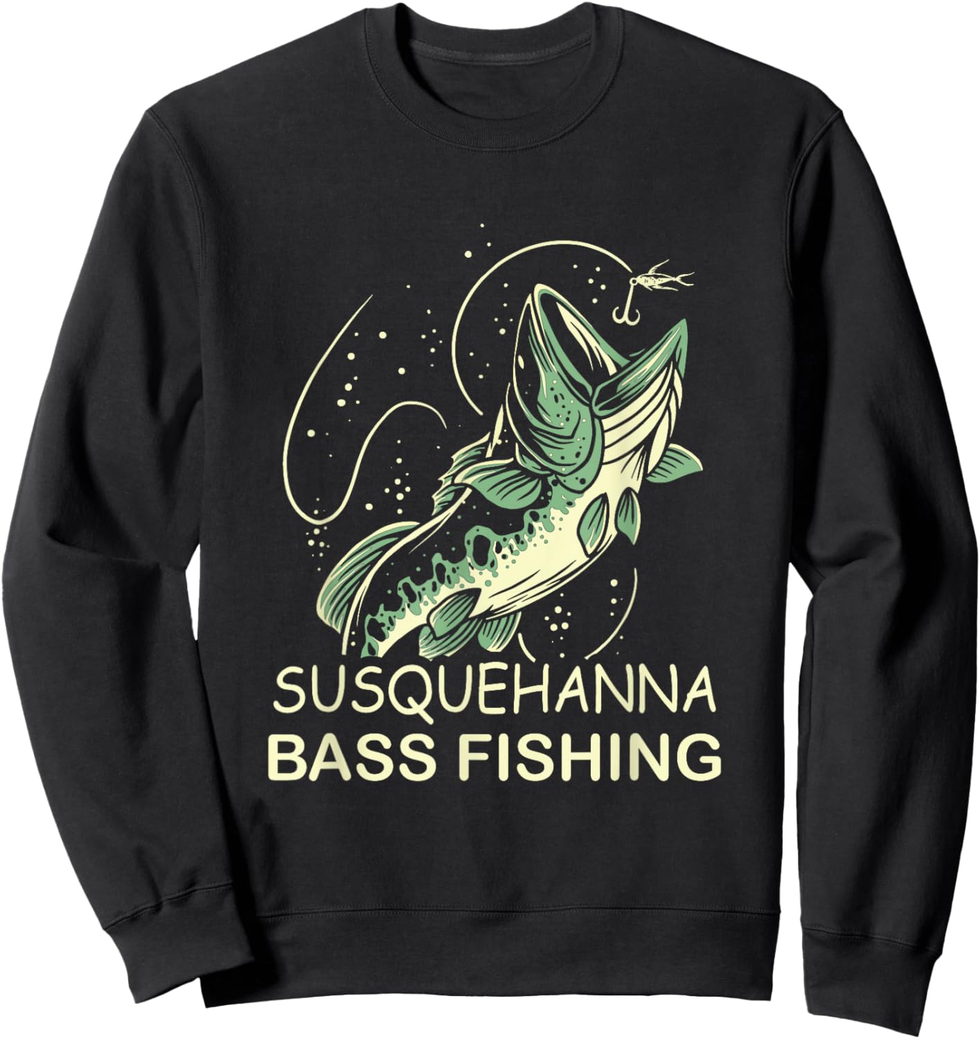 Susquehanna Bass Fishing Sweatshirt - Sweatshirt | Black