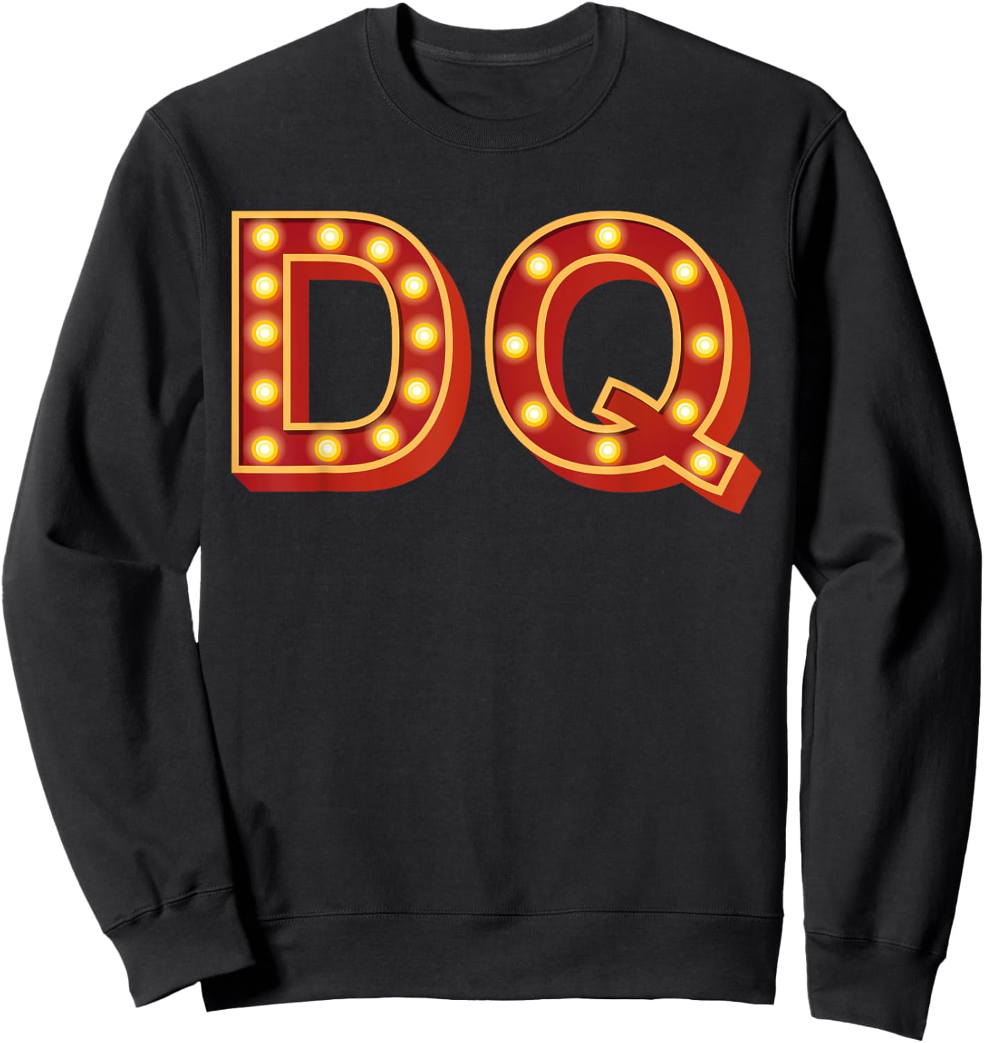 DQ Drama Queen, Flamboyant show font Sweatshirt - Sweatshirt | Black