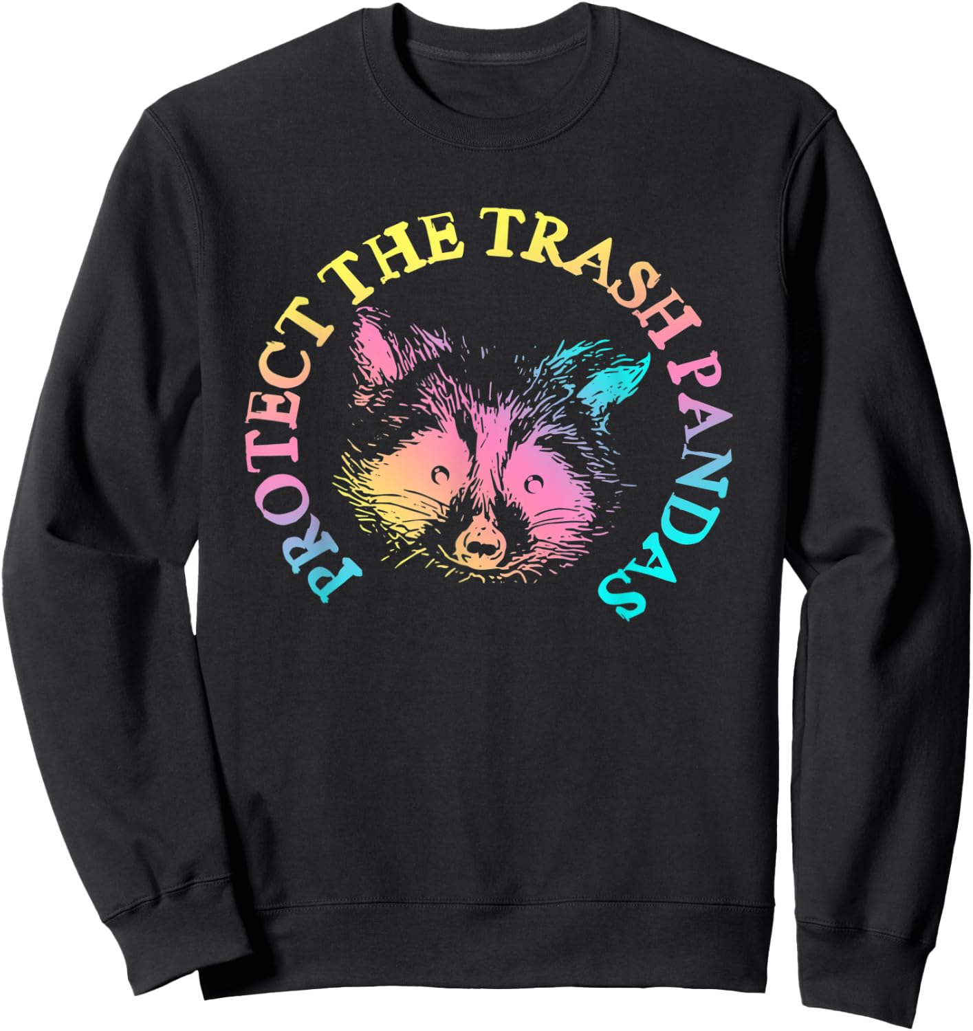Trash Pandas funny raccoon Sweatshirt - Sweatshirt | Black