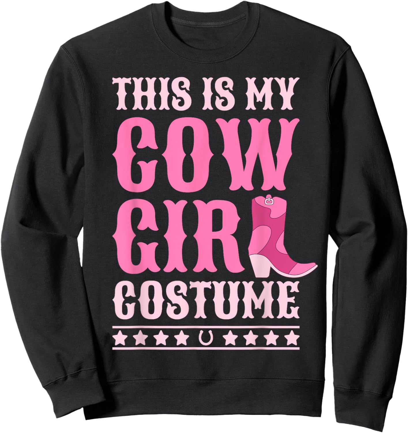 Western Cowgirl Outfit Women Cowboy Cute Cowgirl Costume Sweatshirt - Sweatshirt | Black