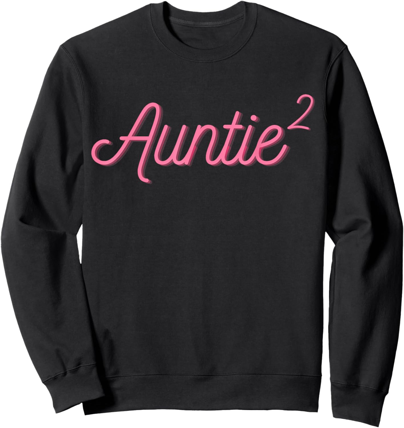Auntie 2 Squared Aunt of Two Twins Mothers Day Aunt Sweatshirt - Sweatshirt | Black