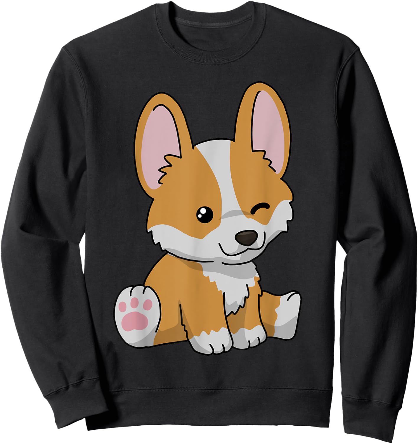 Corgi Gifts For Kids & Adults Black Classic Fit Short Sleeve & Men Sweatshirt - Sweatshirt | Black
