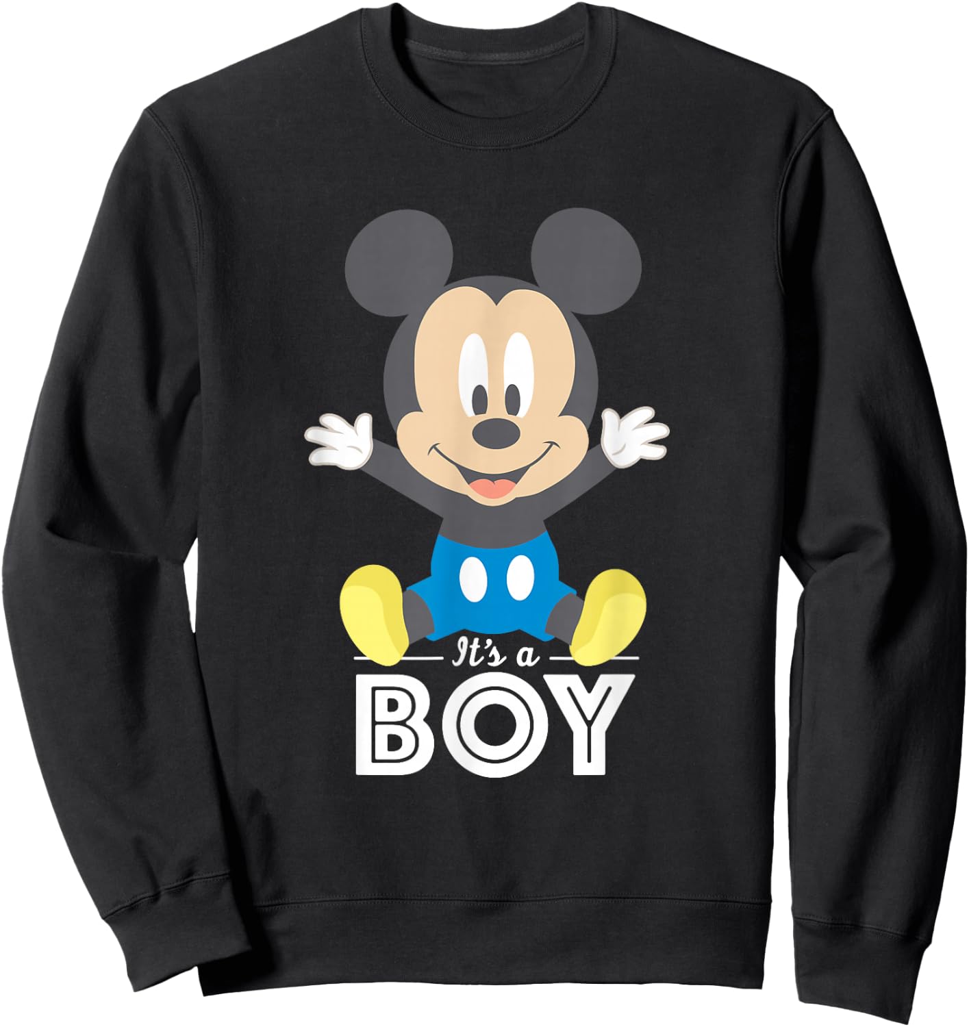 Disney Mickey Mouse It's A Boy Baby Shower Sweatshirt - Sweatshirt | Black