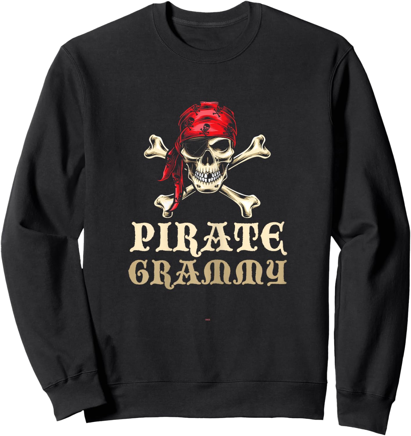 Pirate Grammy Skull Matching Grandma Halloween Costume Sweatshirt - Sweatshirt | Black