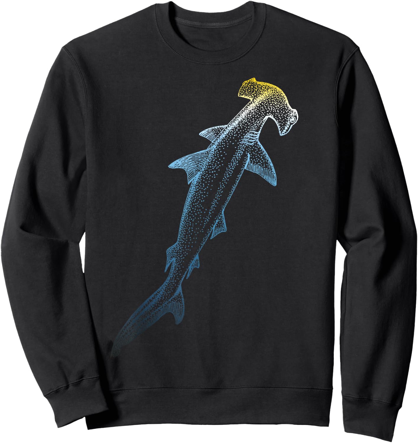 Beautiful Colors Swimming Hammerhead Shark Lovers Sweatshirt - Sweatshirt | Black