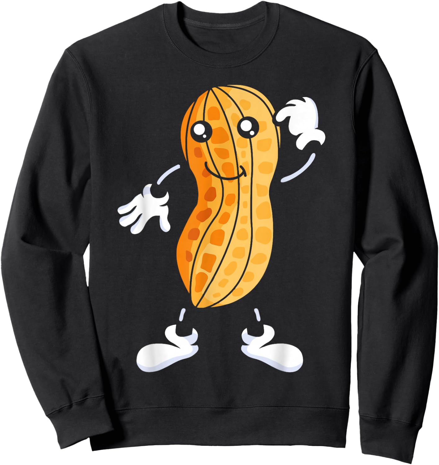 Peanut Graphic Gift, Nut Design, Peanut Design Small Sweatshirt - Sweatshirt | Black