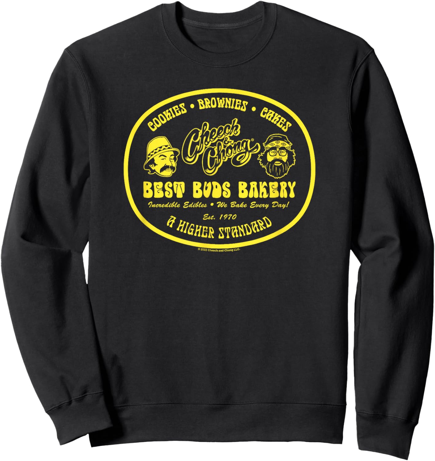 Cheech & Chong Best Buds Bakery A Higher Standard Logo Sweatshirt - Sweatshirt | Black