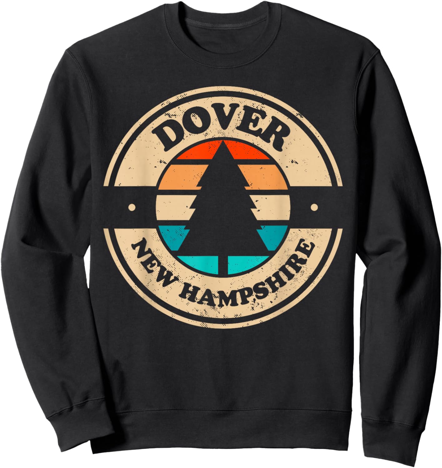 Dover New Hampshire NH Vintage Graphic Retro 70s 80s Sweatshirt - Sweatshirt | Black