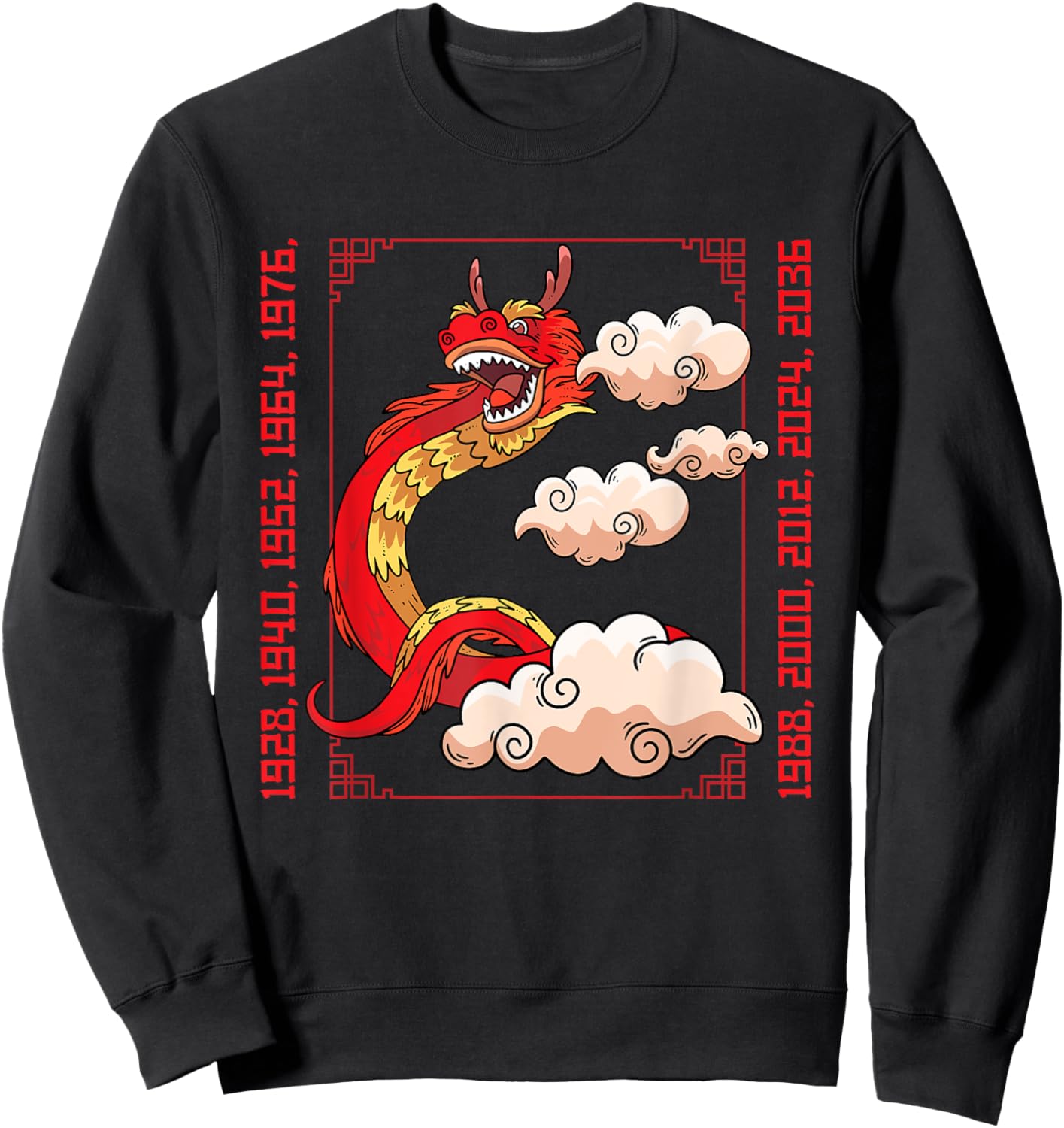 Dragon Years Chinese Zodiac | Year Of The Dragon Sweatshirt - Sweatshirt | Black