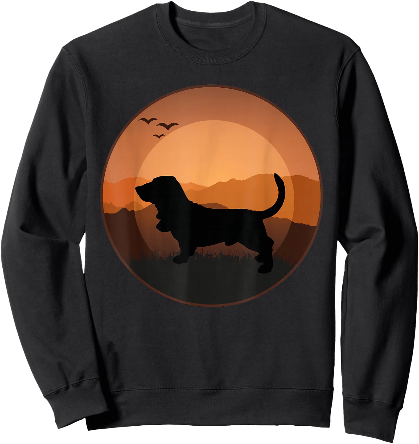 Basset Hound Dog Sweatshirt - Sweatshirt | Black