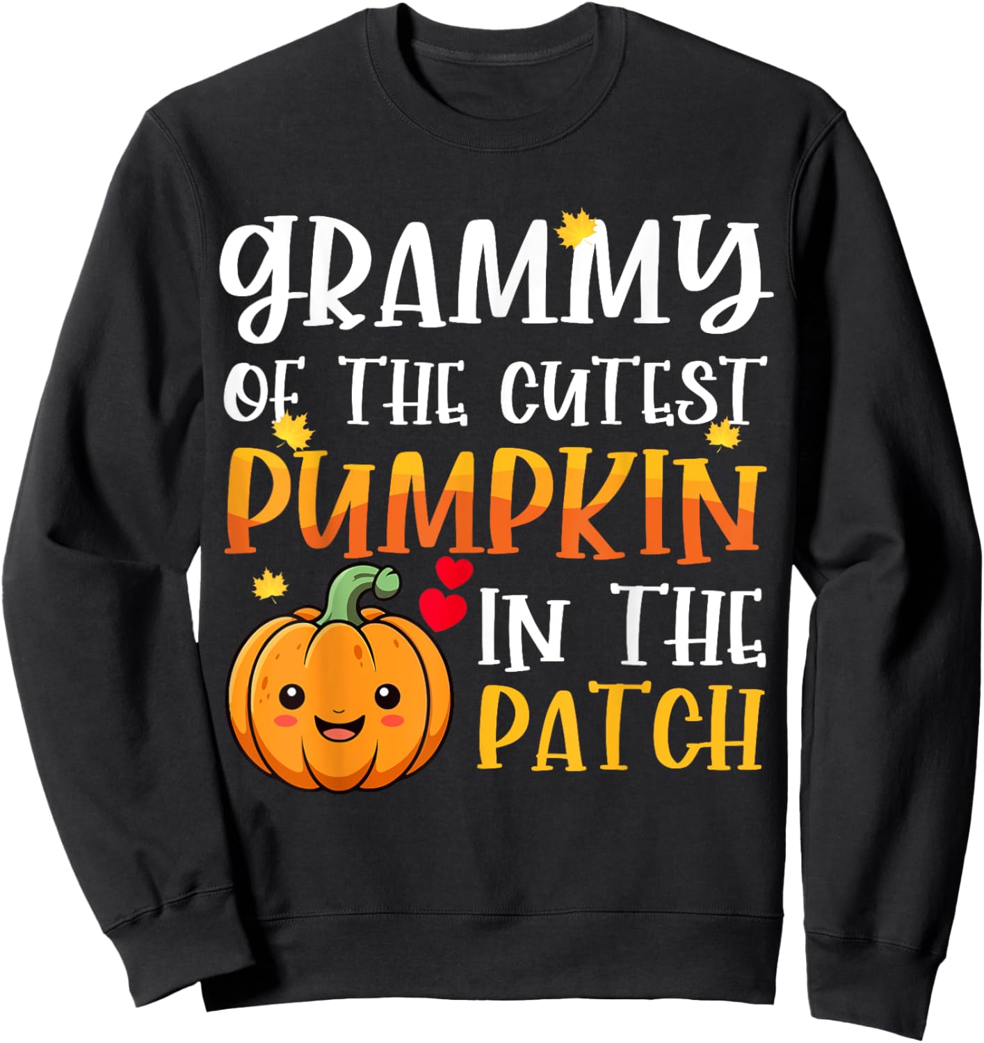 Grammy Of Cutest Pumpkin In The Patch Halloween Thanksgiving Sweatshirt - Sweatshirt | Black