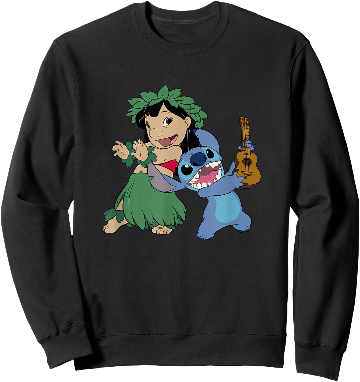 Disney Lilo & Stitch Hawaiian Tropical Hula Lessons Duo Sweatshirt - Sweatshirt | Black