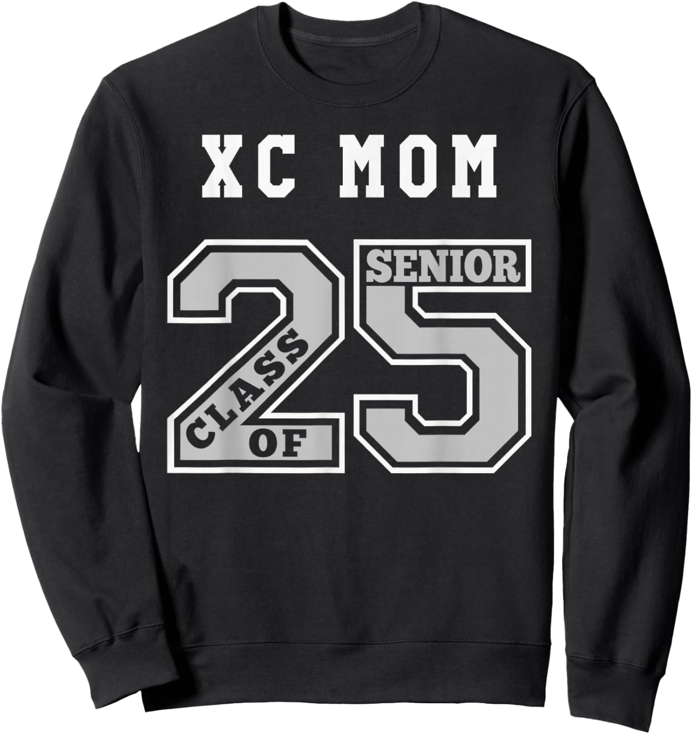 Senior Cross Country Mom 2025 - Groovy Xc Mom Senior 25 2 Sweatshirt - Sweatshirt | Black