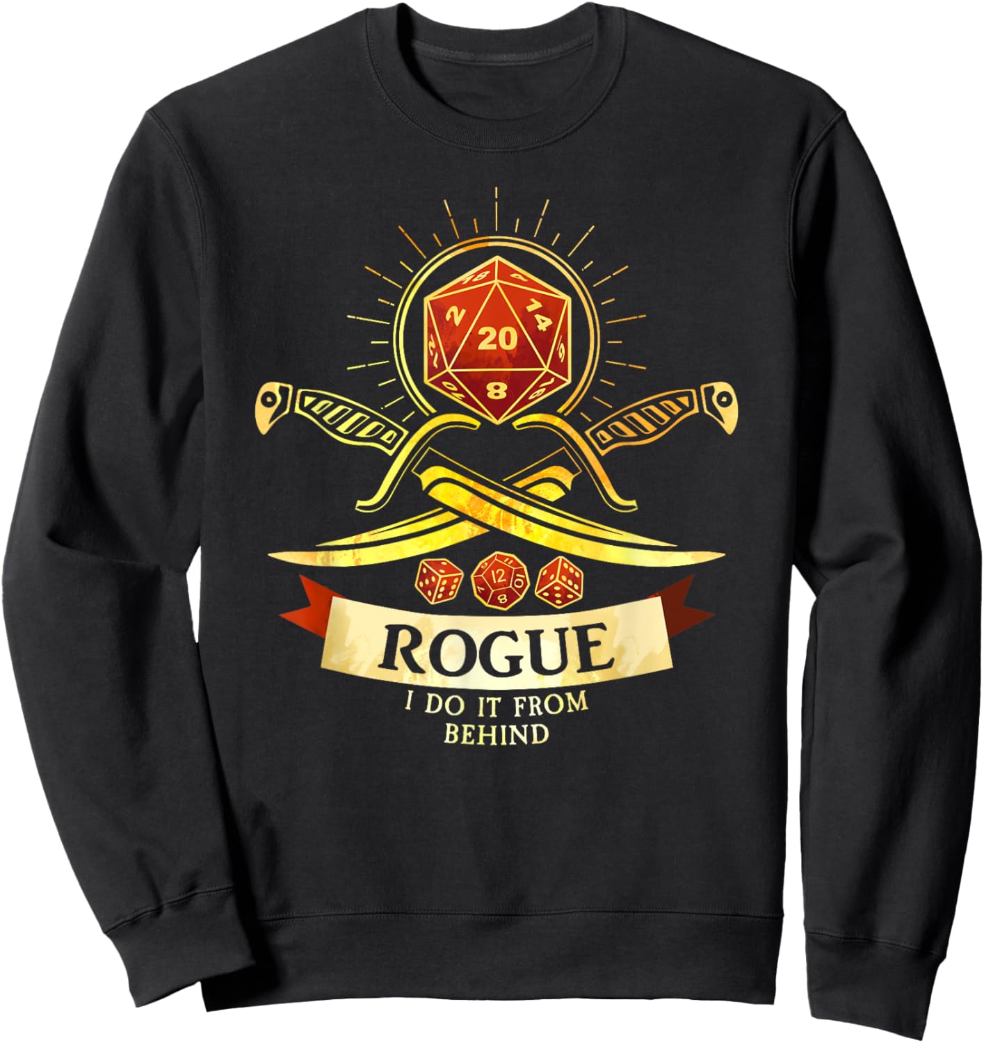 Rogue Fantasy Gamer RPG Class Sweatshirt - Sweatshirt | Black