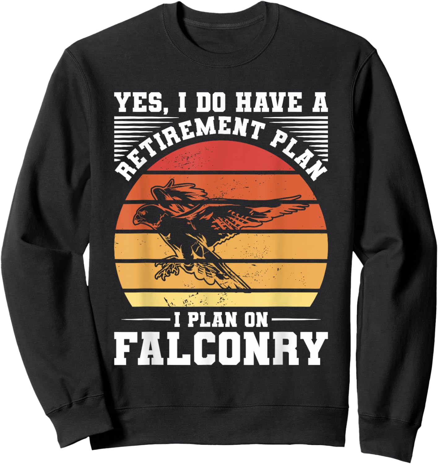 Yes I Do Have A Retirement Plan I Plan On Falconry Falconer Sweatshirt - Sweatshirt | Black