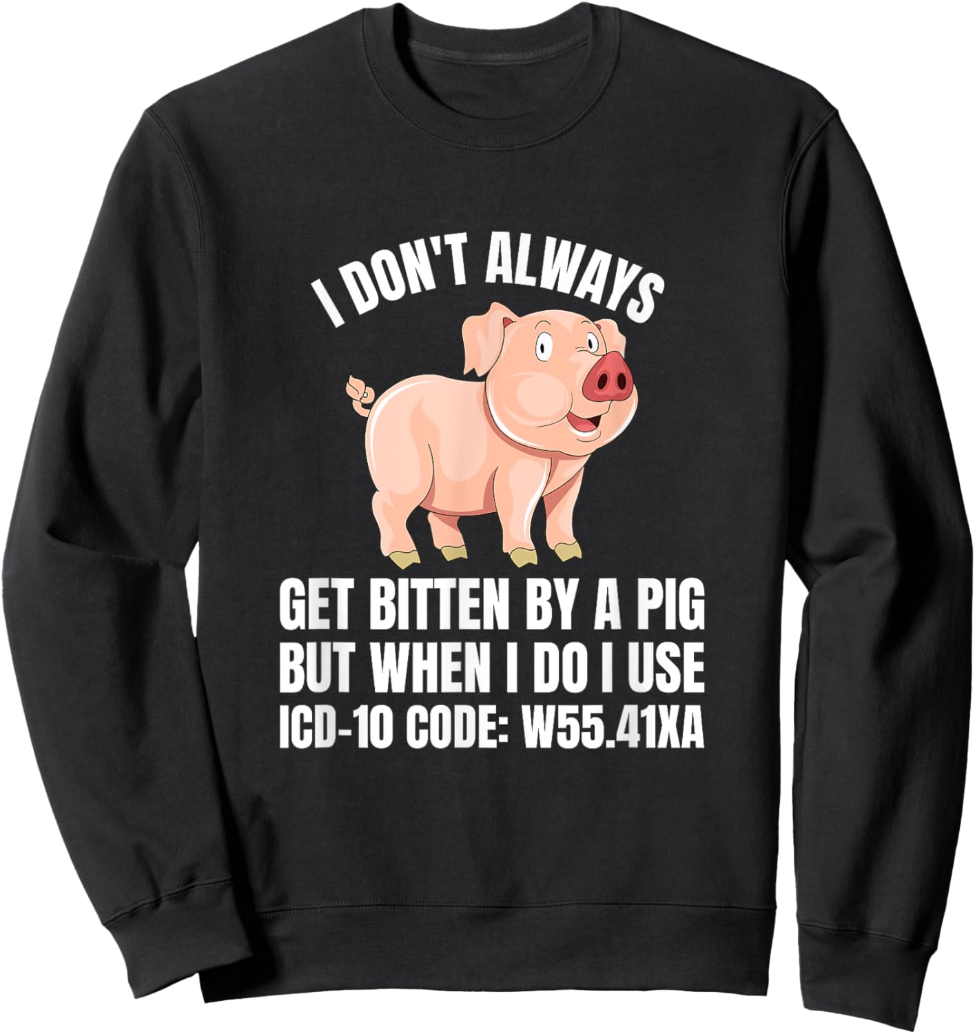 ICD-10 Code W55.41XA Humor Medical Coding Medics Coder Sweatshirt - Sweatshirt | Black