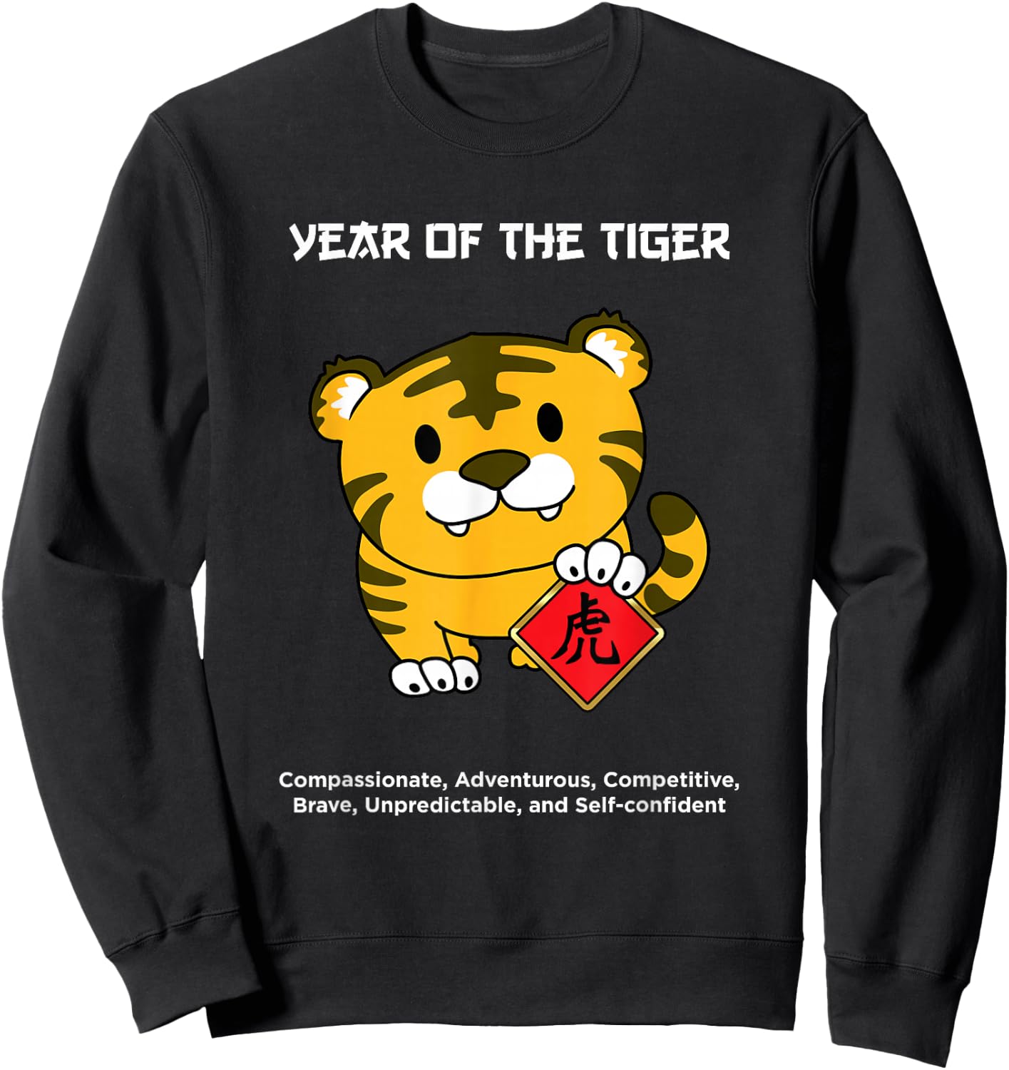Year of The Tiger Chinese Zodiac Lunar New Year 2022 Sweatshirt - Sweatshirt | Black