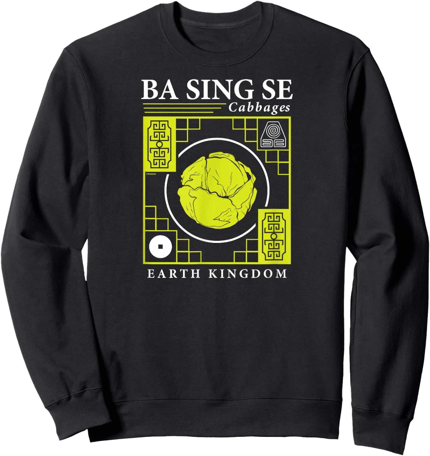 Avatar The Last Airbender - Ba Sing Se Cabbages Sweatshirt - Sweatshirt | Black