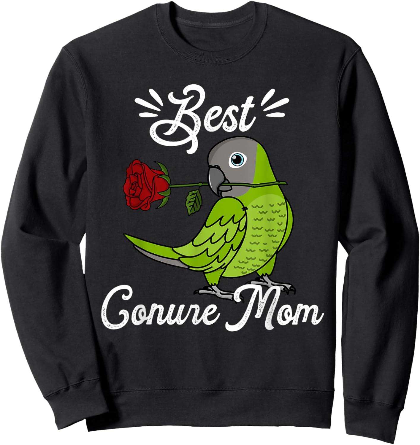 Best Parrot Mom I Dusky-headed Conure Sweatshirt - Sweatshirt | Black