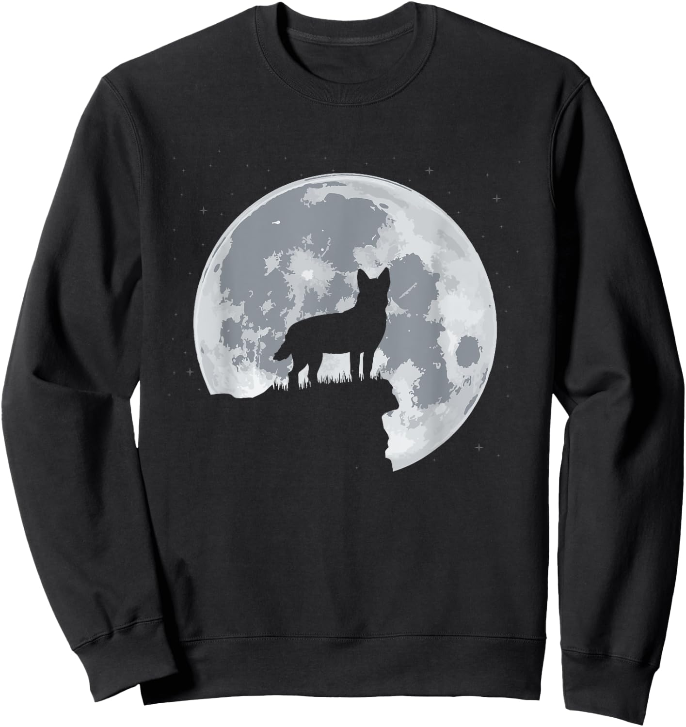 Unique Cool Australian Cattle Dog Red Blue Heeler Moon Gift Women Girls Kids Sweatshirt - Sweatshirt | Black