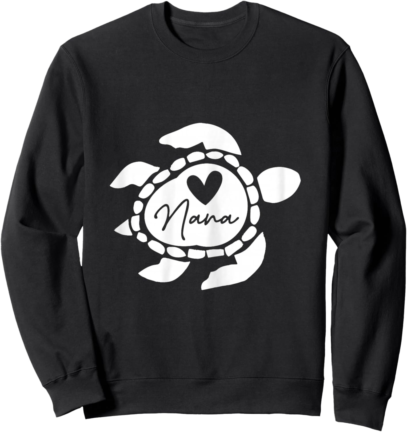 Funny Nana Pet Lover Turtle Mothers Day Sweatshirt - Sweatshirt | Black