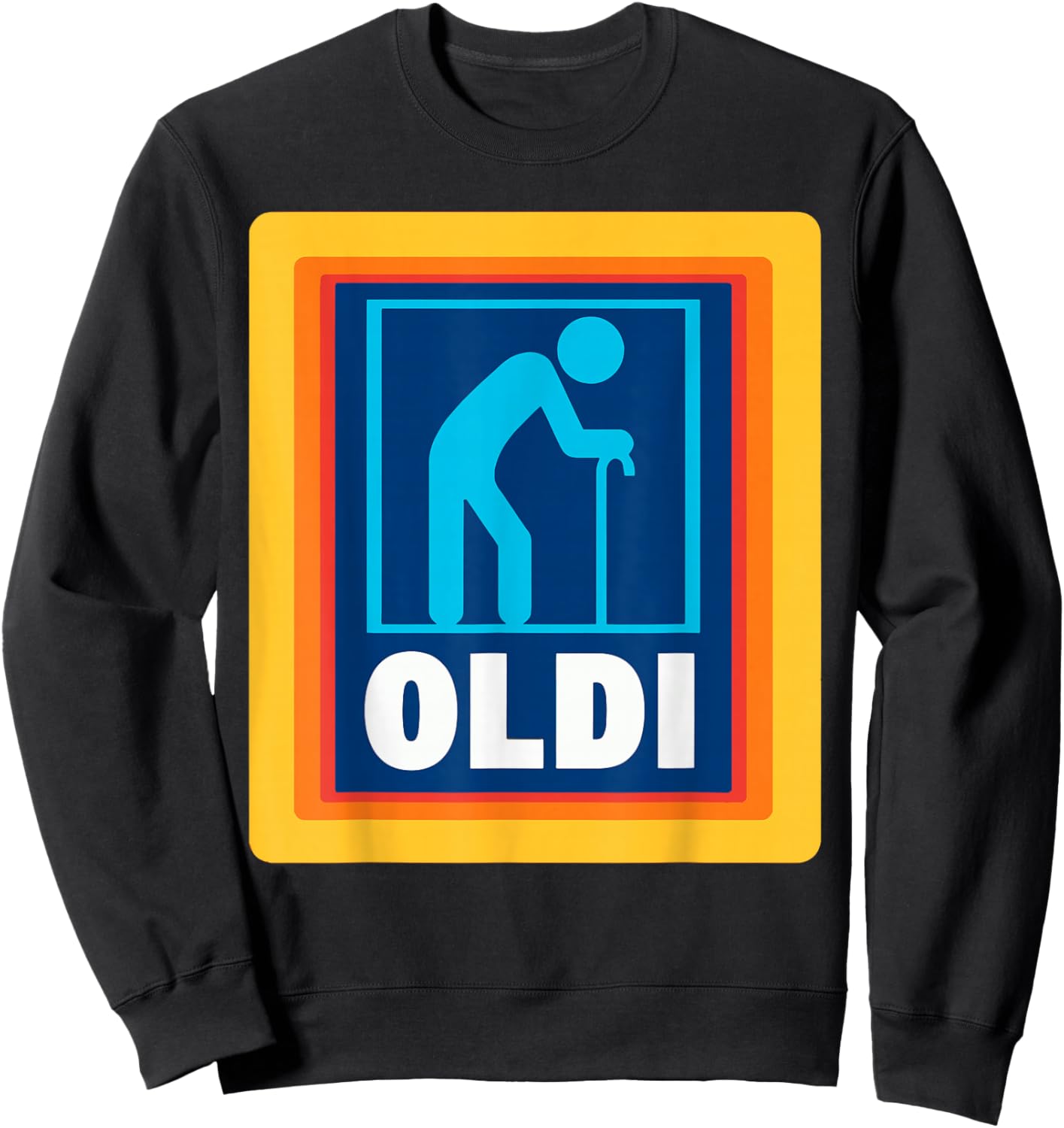 Funny OLDI Shirt -Adults Black Halloween Small Sweatshirt - Sweatshirt | Black