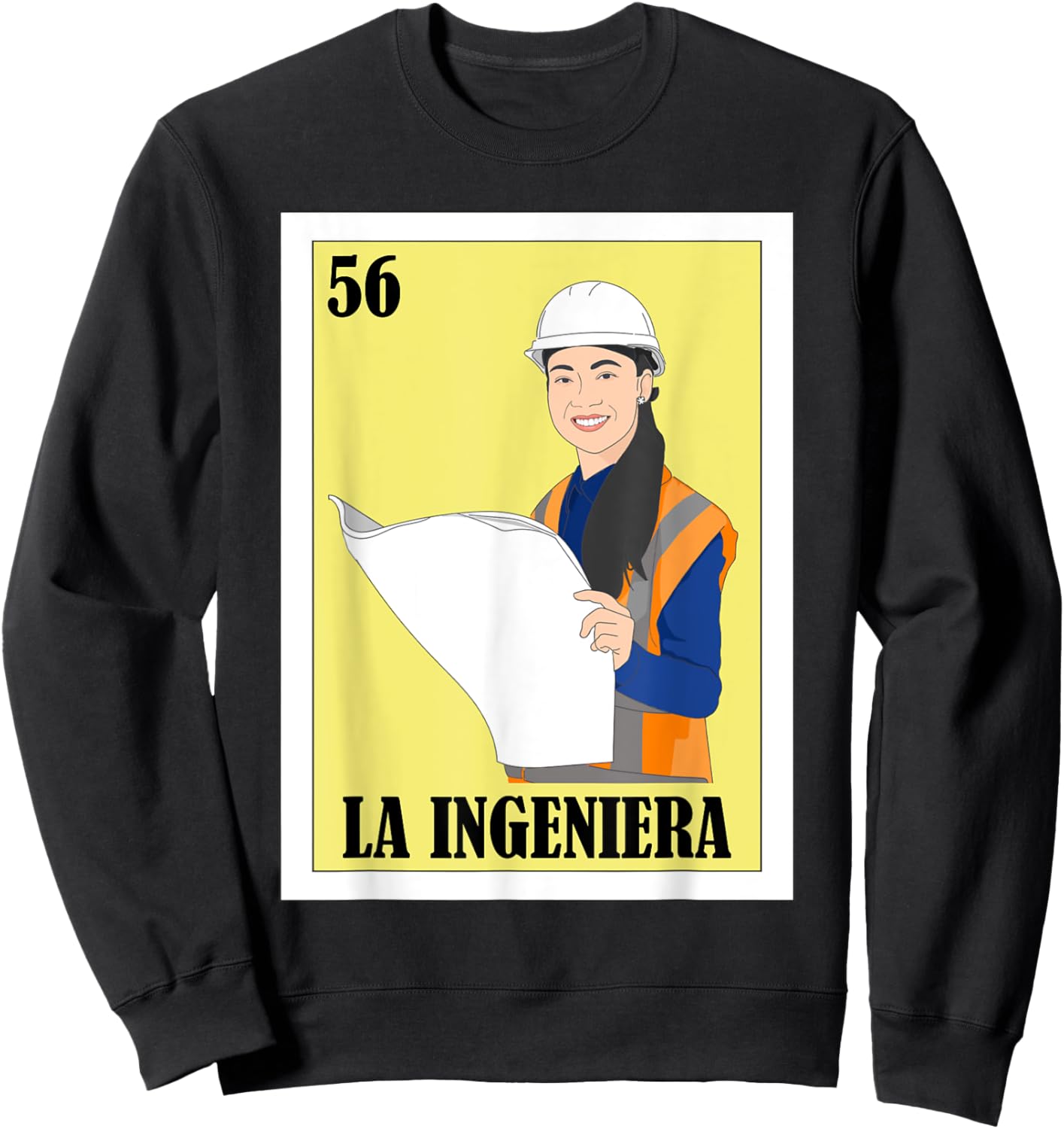 Funny Mexican Engineering Design - La Ingeniera Sweatshirt - Sweatshirt | Black