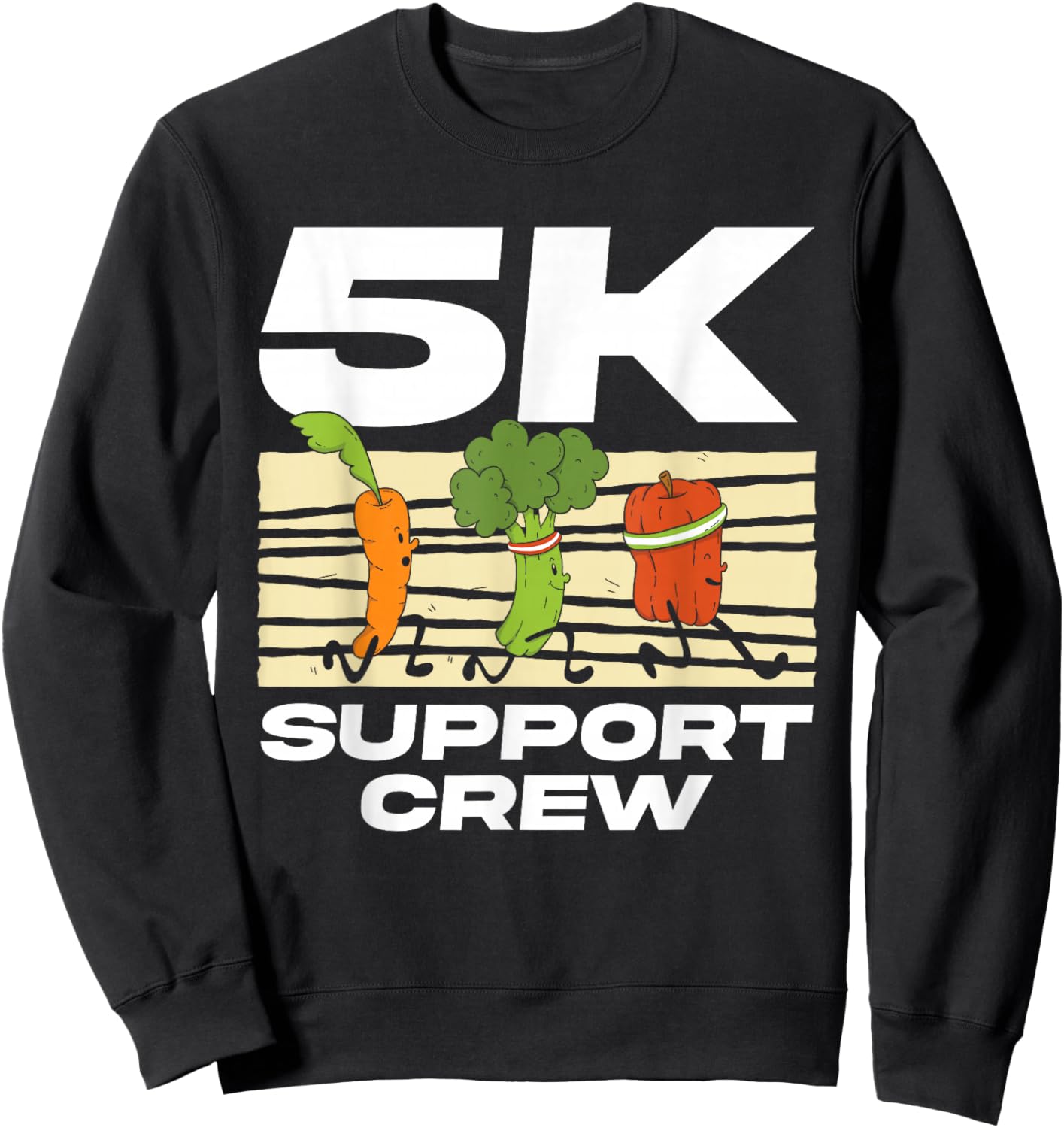 5K Support Team Running Race Runner 5K Sweatshirt - Sweatshirt | Black