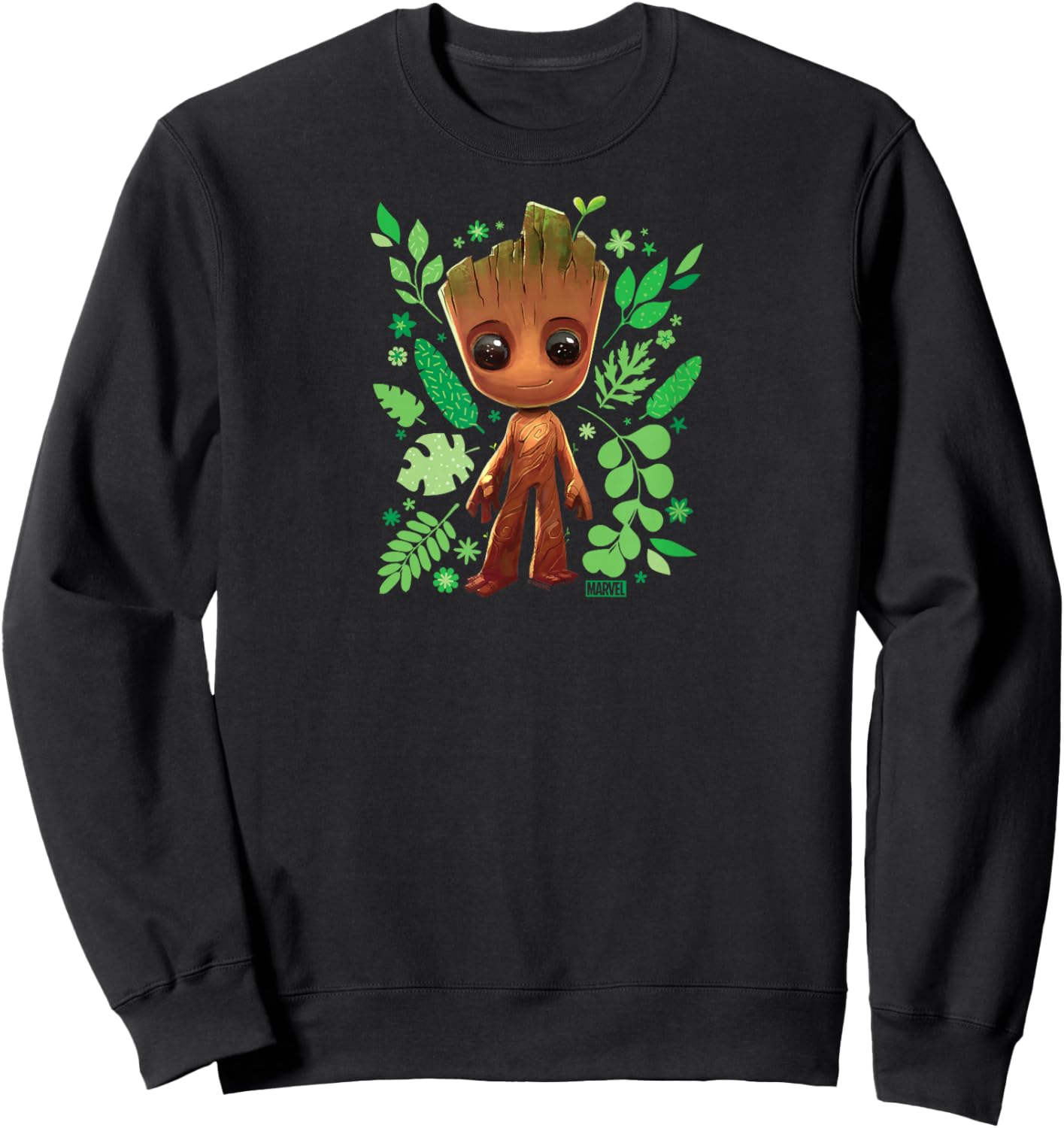 Guardians Of The Galaxy - Baby Groot Leaf Sweatshirt - Sweatshirt | Black