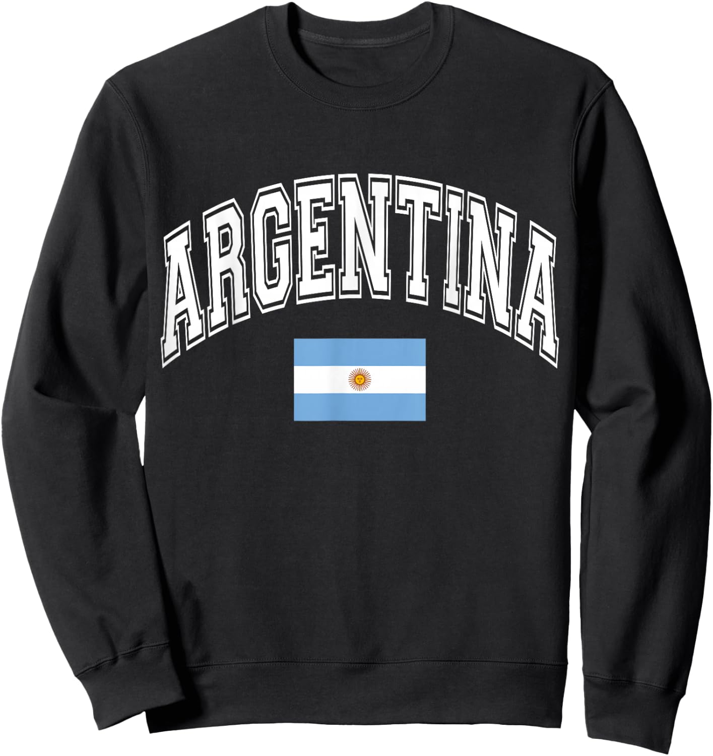 Argentina Argentinian Flag Sweatshirt - Sweatshirt | Black