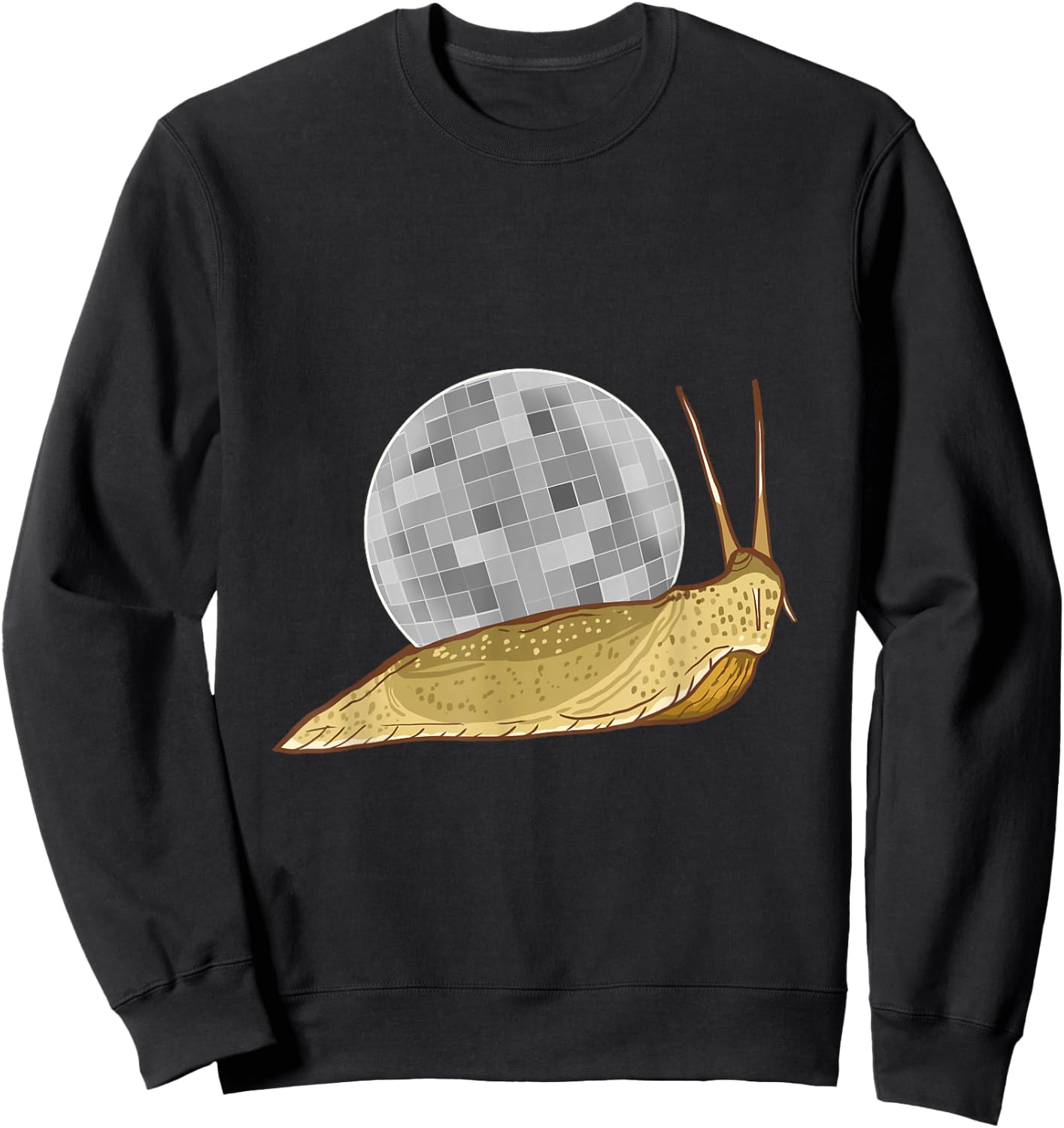 Snail Disco Ball Funny Crystal Shell Animal Lover Gift Sweatshirt - Sweatshirt | Black