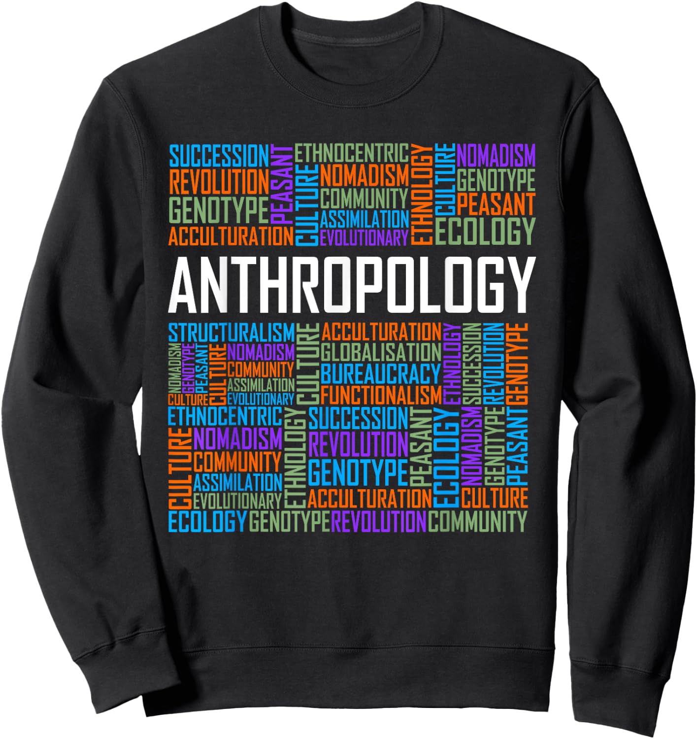 Anthropology Words Gift Anthropologist Teacher Gifts Sweatshirt - Sweatshirt | Black