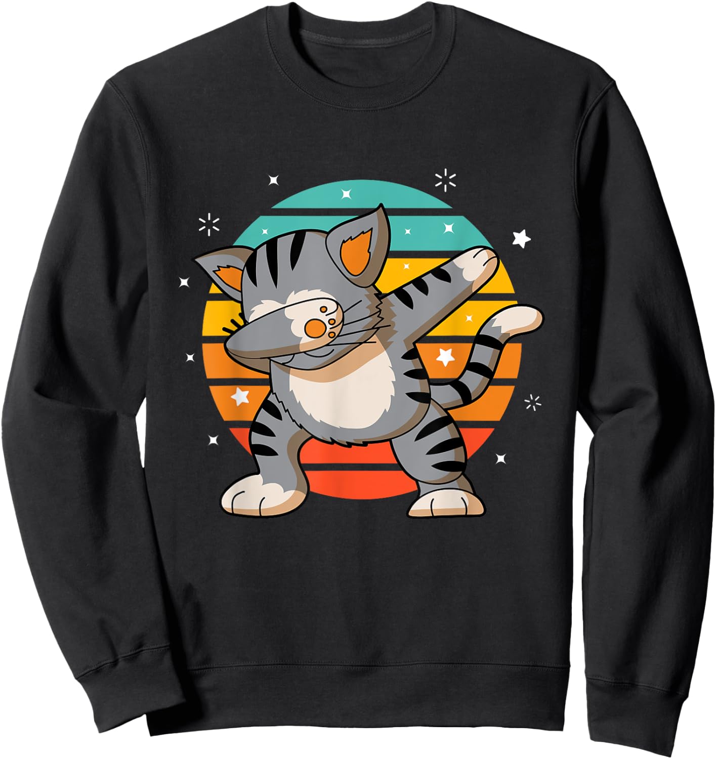 Dabbing Cat - Funny Dab Cat Lover Gift Sweatshirt - Sweatshirt | Black