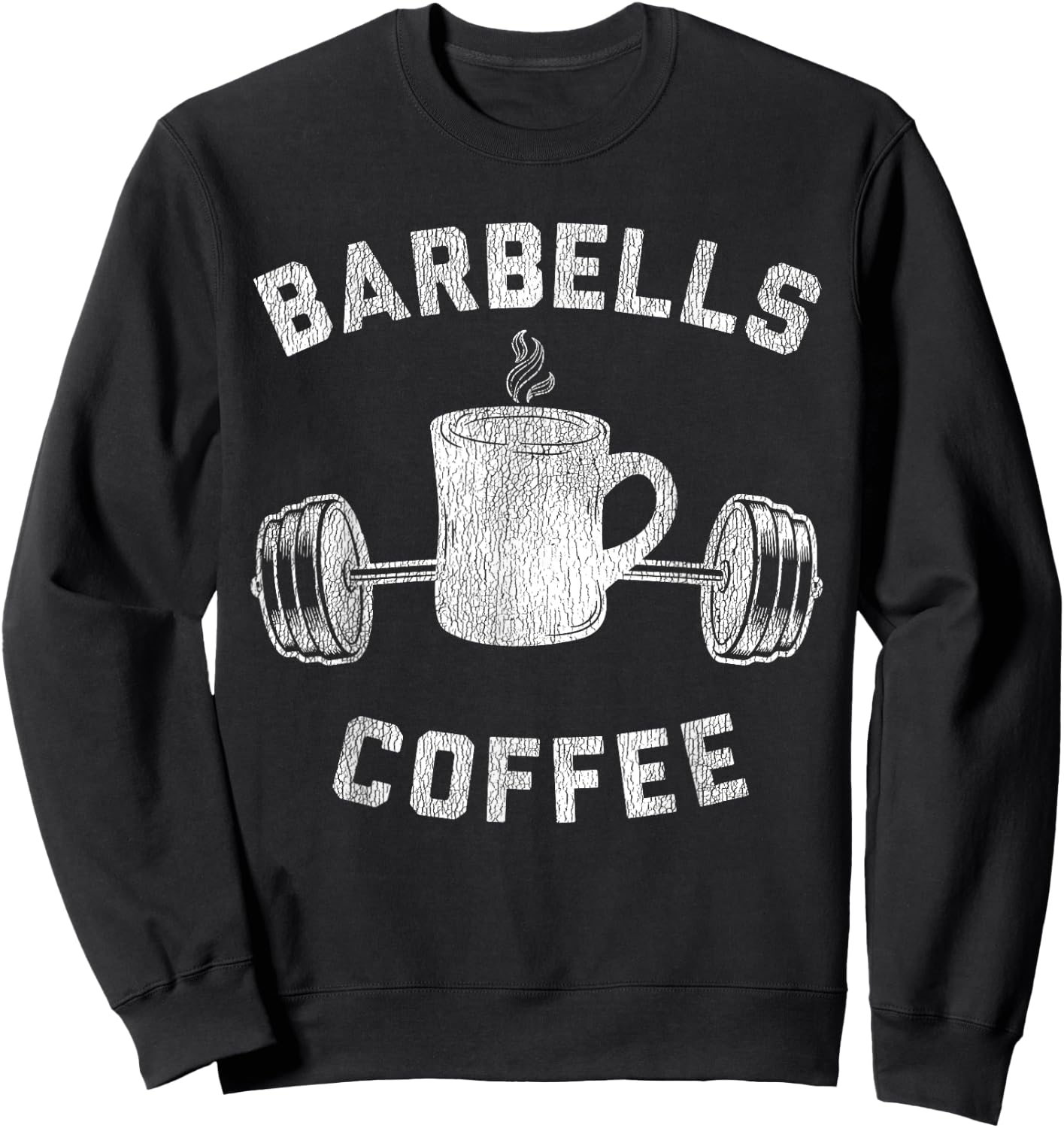 Barbells Coffee - Breakfast and Weights Sweatshirt - Sweatshirt | Black