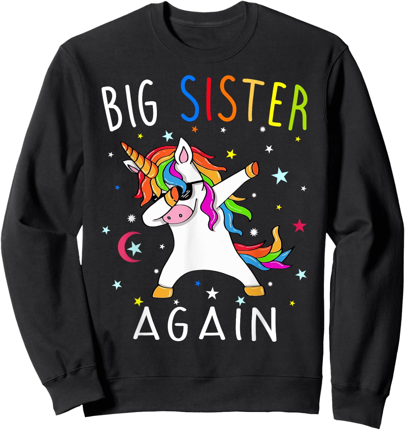 Big Sister Again - Sibling older daughter shirt gift Sweatshirt - Sweatshirt | Black