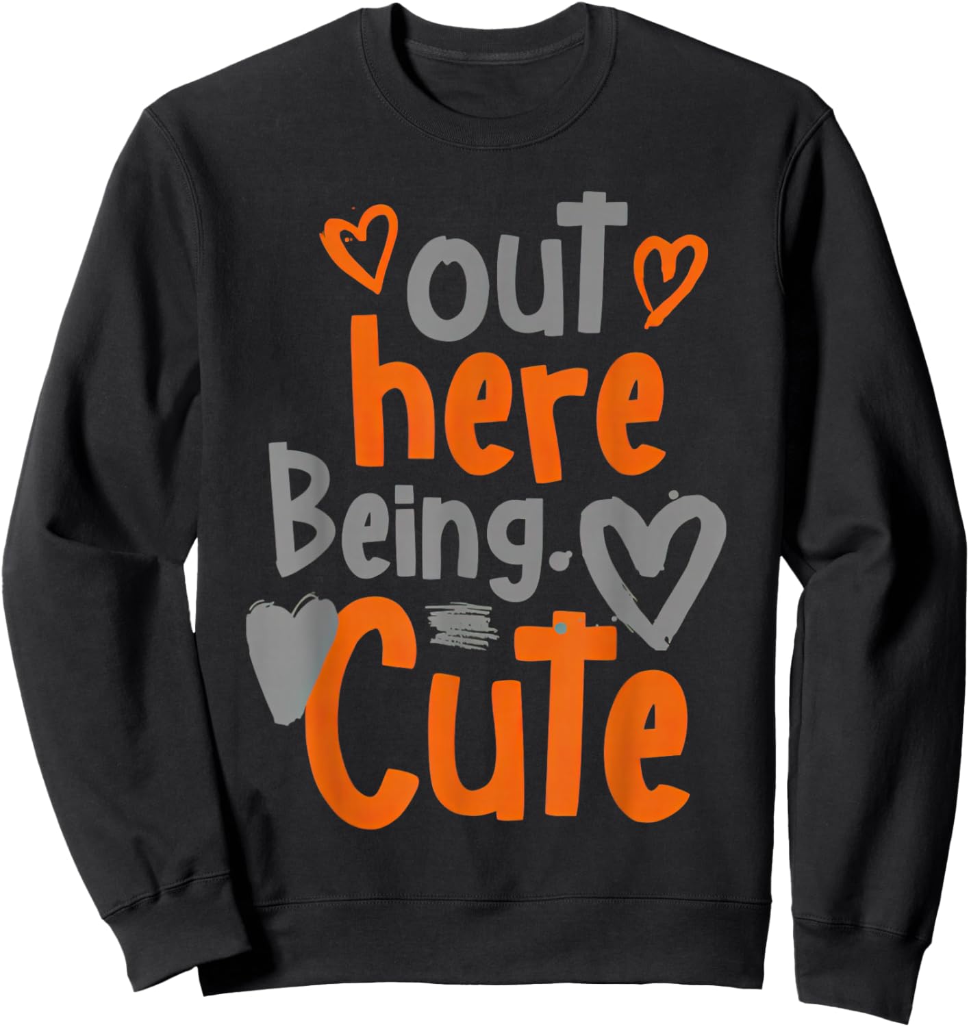Olive Army Solar Orange Color Match Sweatshirt - Sweatshirt | Black